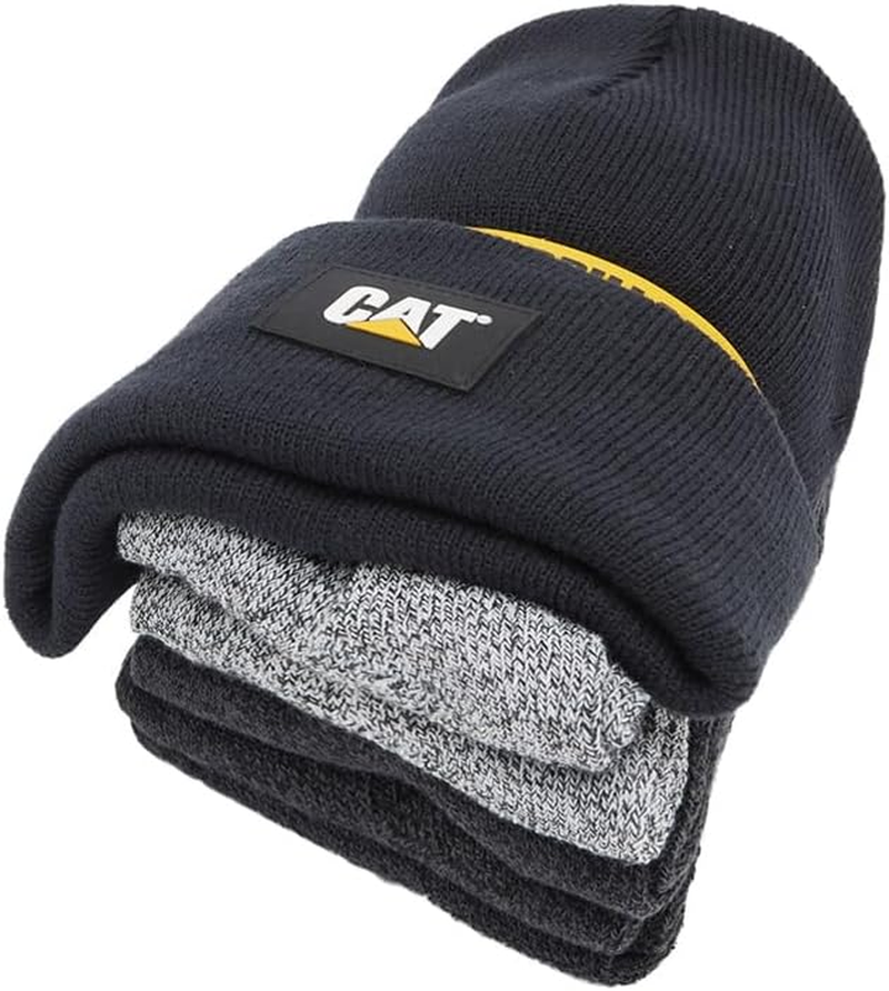 CAT Unisex Logo Knit Cap & 5 Socks Bundle, Assorted Colour, One Size Fits All 9-12