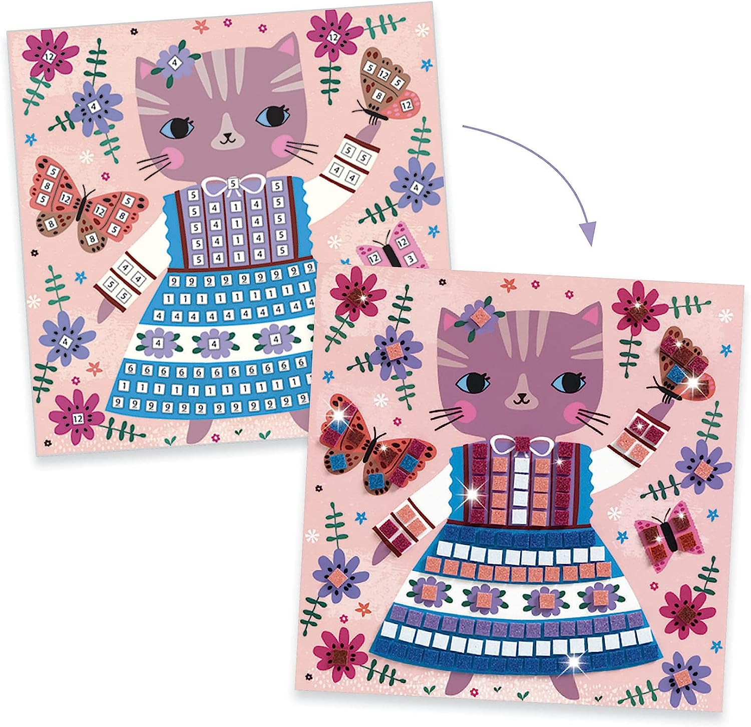 Djeco Design DJ09425 Lovely Pets Mosaic Kit image number 2