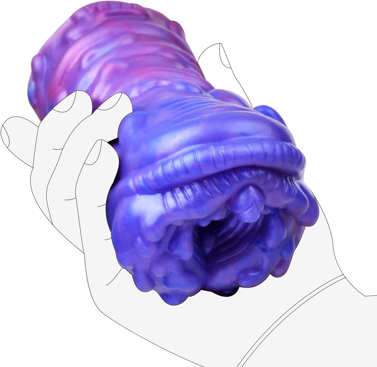 GEEBA Unidentifed Beast Beauty Fantasy Masturbator,Silicone Made Adult Sex Toys,Textured and Ribbed Tunnel Stroker for Masturbation Pleasure image number 1