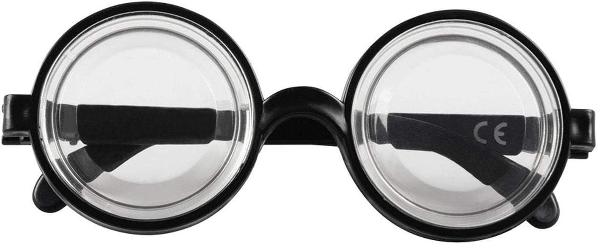 Nerd Glasses round Thick Geek Fancy Dress Costume Retro Joke Wizard image number 2