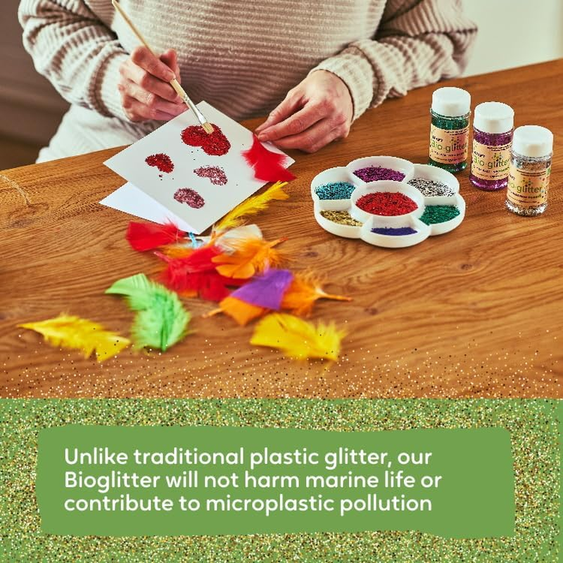 Craft Biodegradable Glitter, Chunky Glitter, Arts and Crafts for Kids, Card Making, Decorations, Craft Glitter for Candle Making, Eco-Friendly, Cruelty Free - Silver - 20G