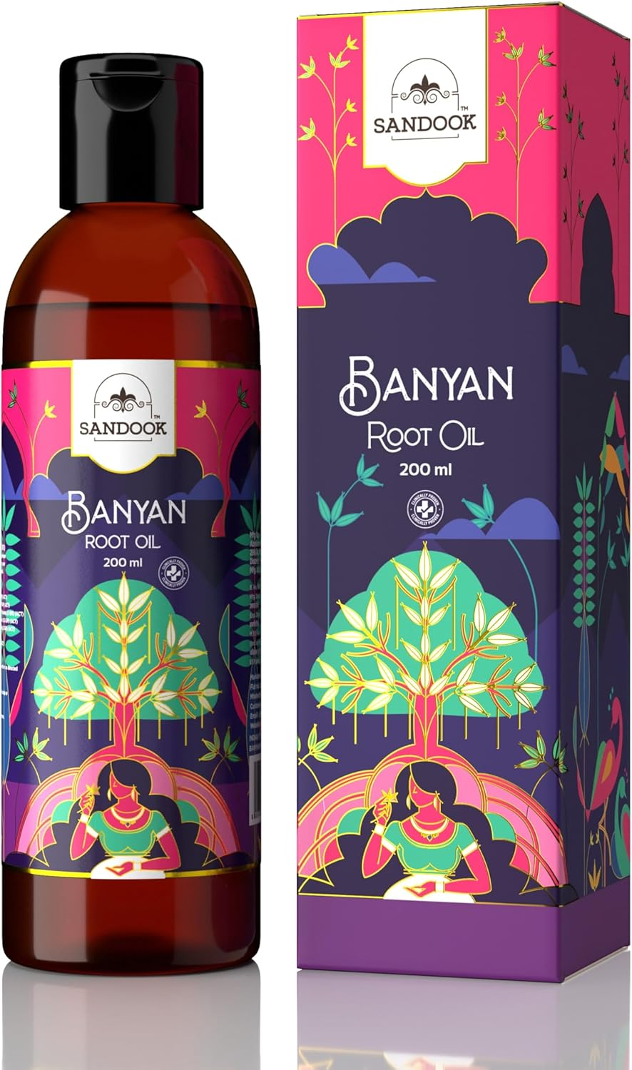 Banyan Root Oil | Reduce Hair Fall | Stimulate Hair Growth | Increase Hair Density | Goodness of Sesame Oil, Jaswandaphool, Jatamansi | (200 Ml)