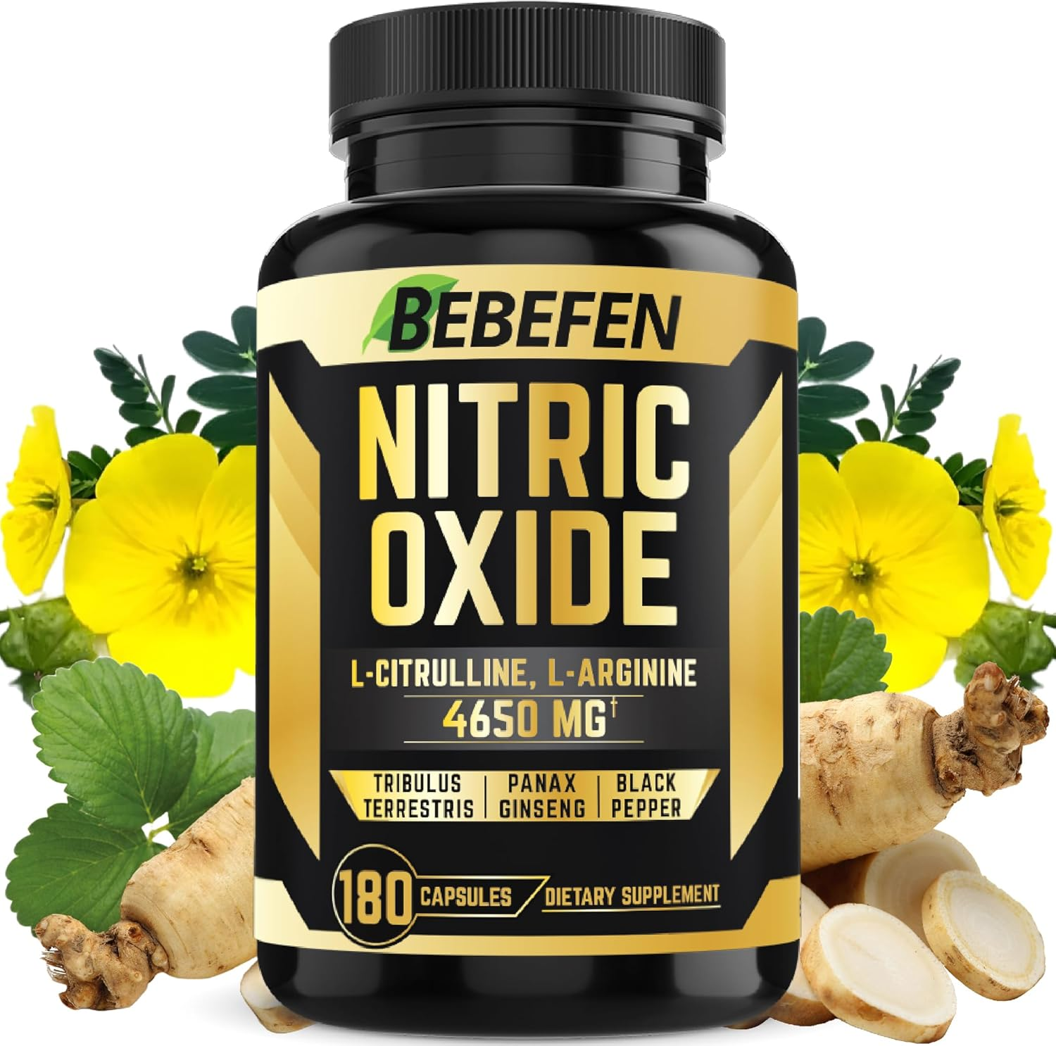 Nitric Oxide Supplements 4650Mg - High Formula with L-Arginine, L-Citrulline, Tribulus, Panax Ginseng, Black Pepper - 180 Capsules image number 5