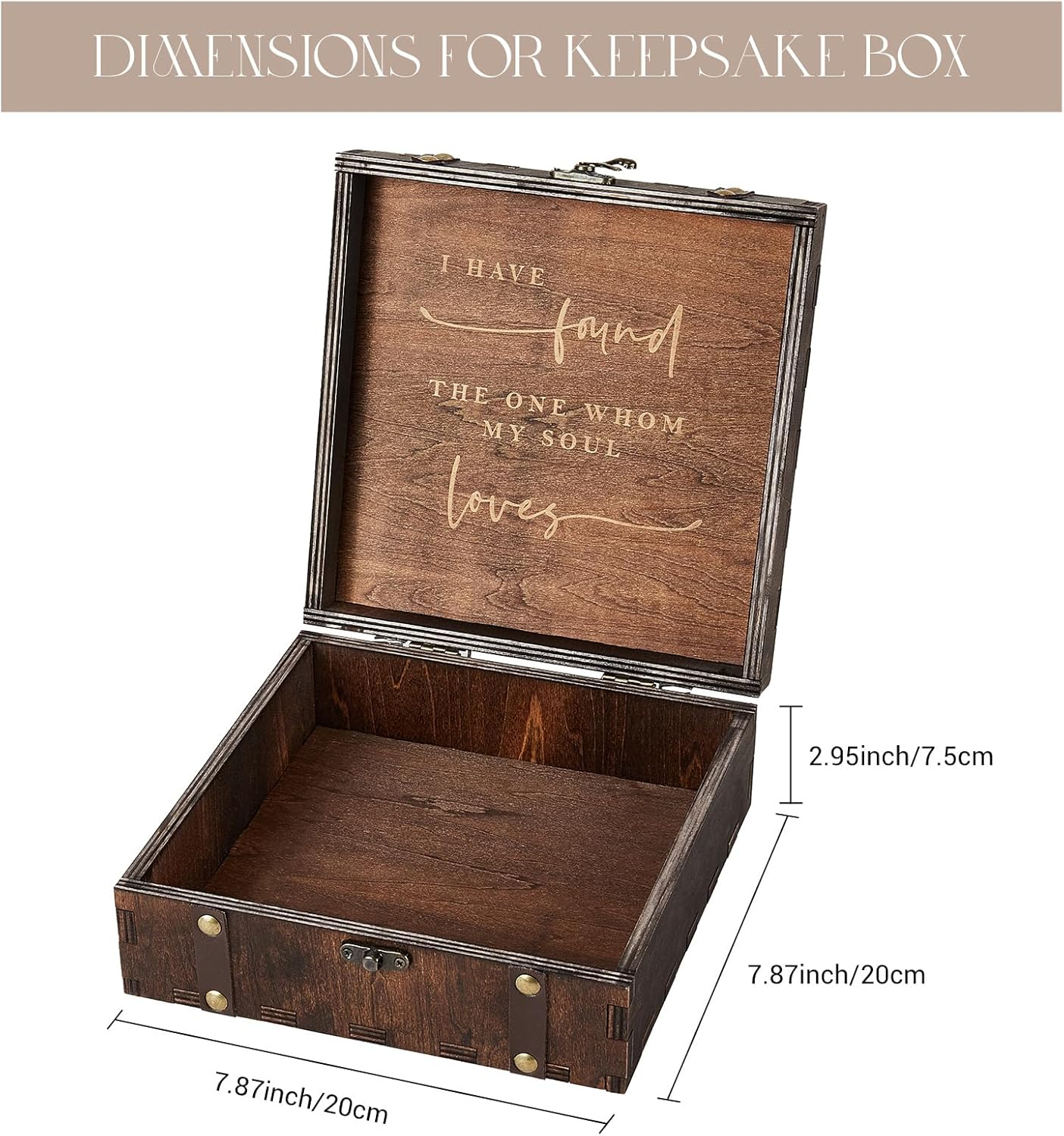 AW BRIDAL Keepsake Box with Lids Wedding Memory Box Wood Storage Box Christmas Anniversary Engagement Gifts for Couples Bridal Shower Birthday Gifts