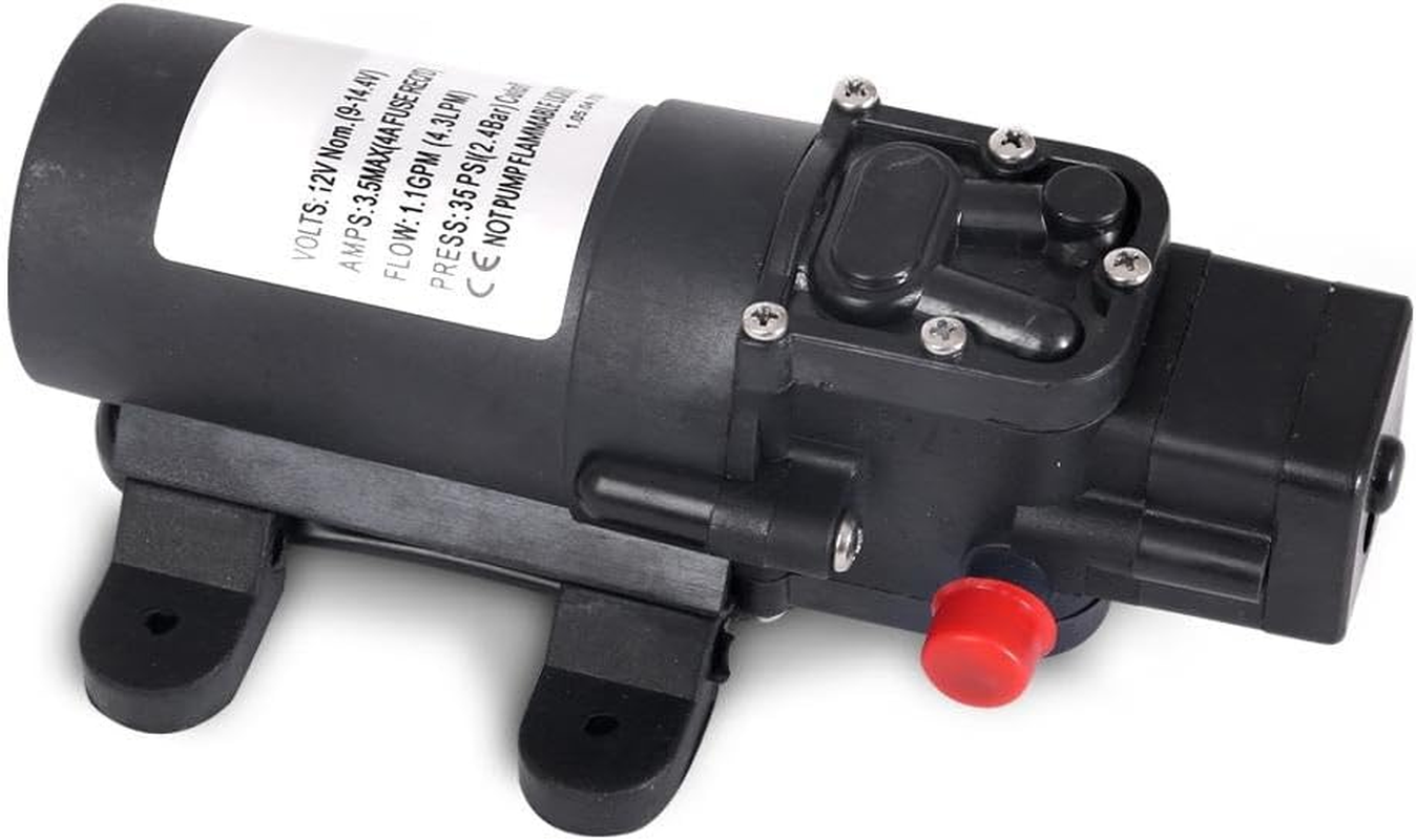 Devanti Water Shower Pump, 12V Portable Instant Camping Heaters Pumps for Indoor Outdoor Car Boat Bath, Self-Priming Energy Saving High Stable Pressure Black image number 5