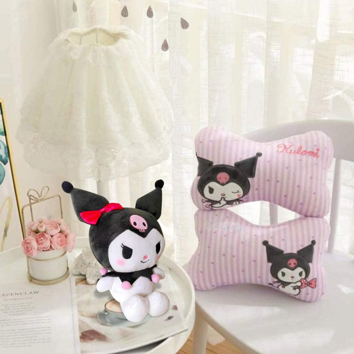 Kawaii Kuromi Plush Doll 10'', Cartoon Stuffed Soft Toy, Lovely Plushies for Children Girls Fans image number 5