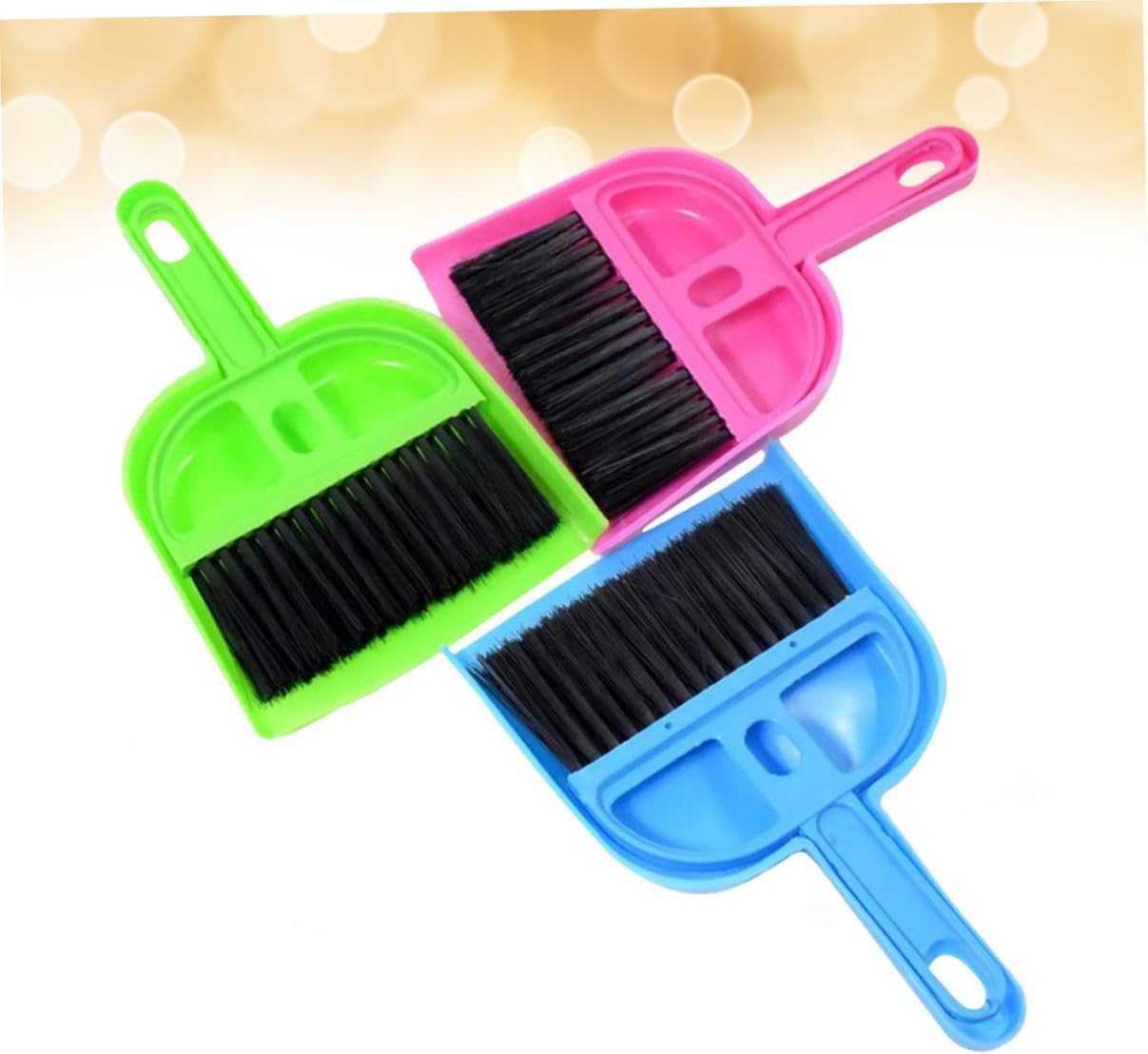 HYTROVE Mini Dustpan Brush Set Rabbit Cage Accessories Guinea Pig Small Pet Cleaning Tool Efficient Reusable Random Color image number 2