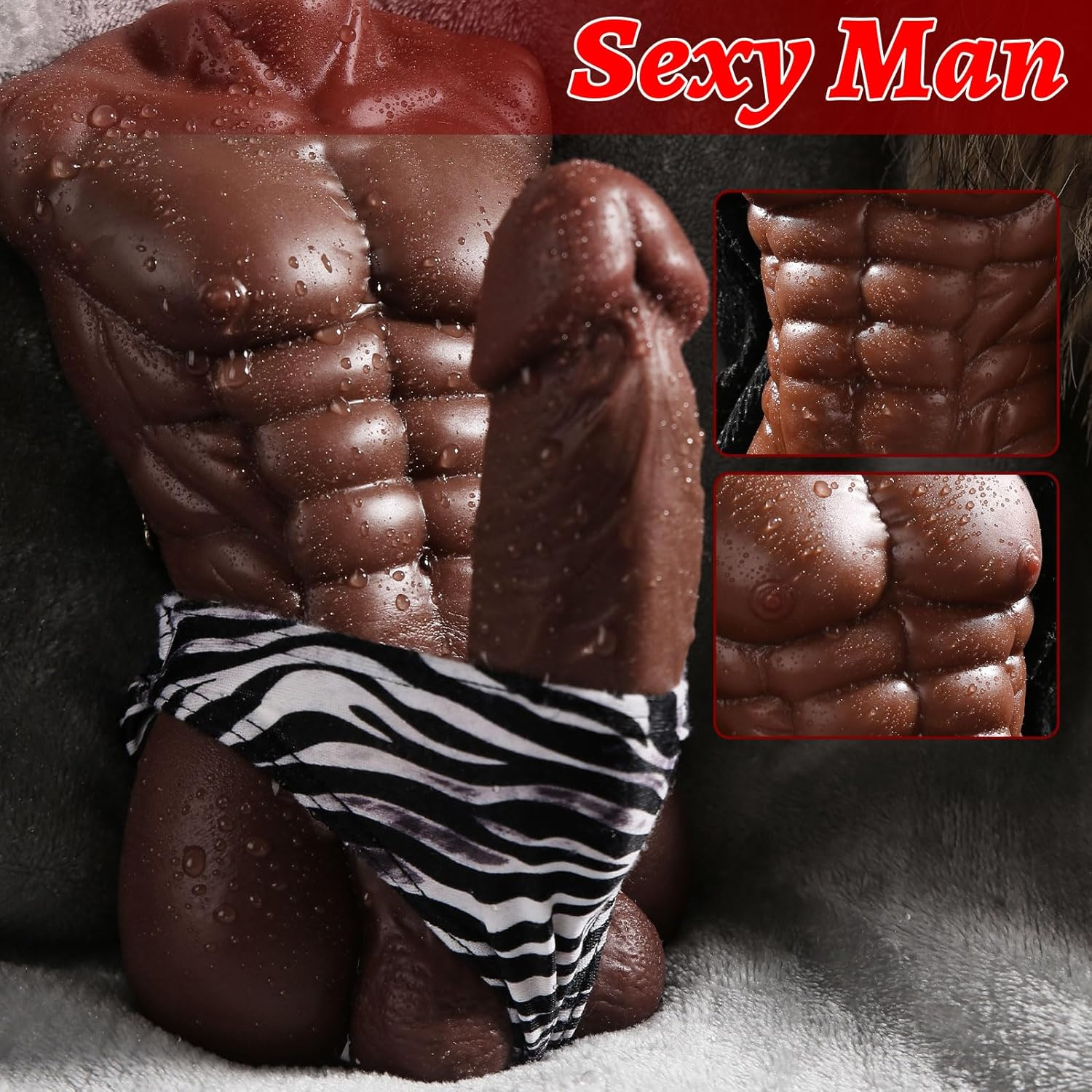 Male Torso Sex Doll with Flexible Dildo Realistic Sex Men'S Body Sex Dolls for Women 4.6In Cock Sex Toys for Female Masturbation Unisex Masturbator Sex Toy for Men Women Couple Gay 1.5Lb image number 1