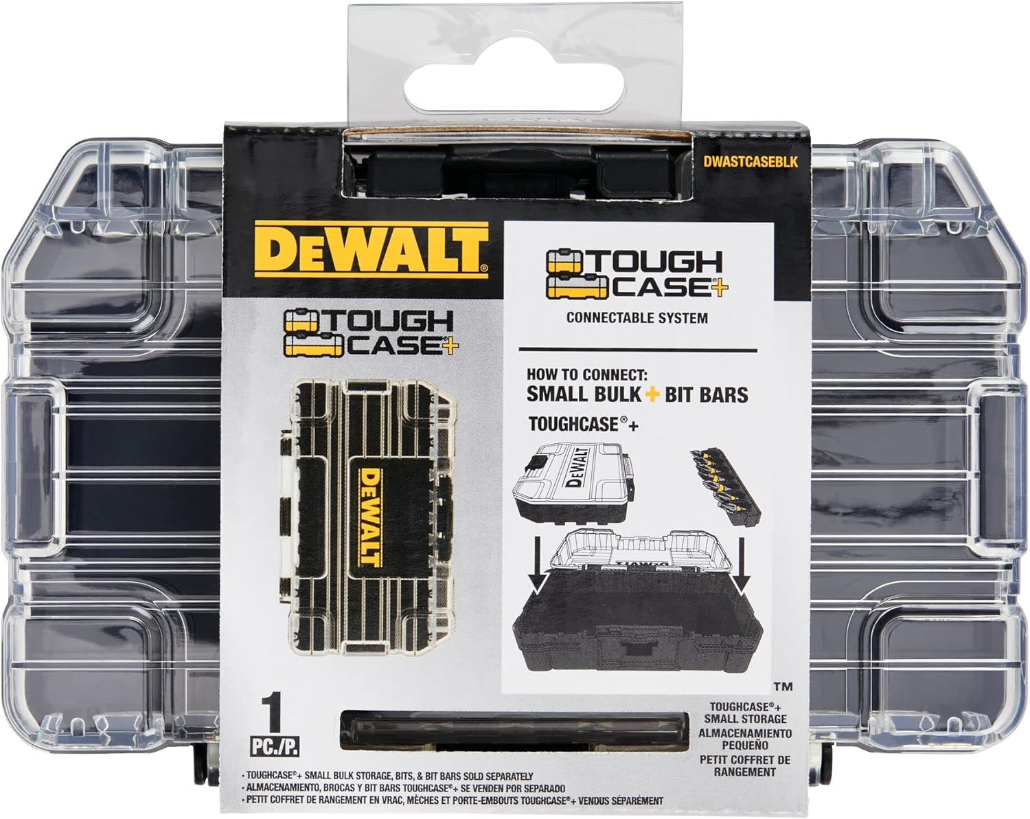 DEWALT Toughcase Tool Box, for Small Parts, 1 Compartment Organizer, Clip Latch for Secure Closing (DWASTCASEBLK) image number 1