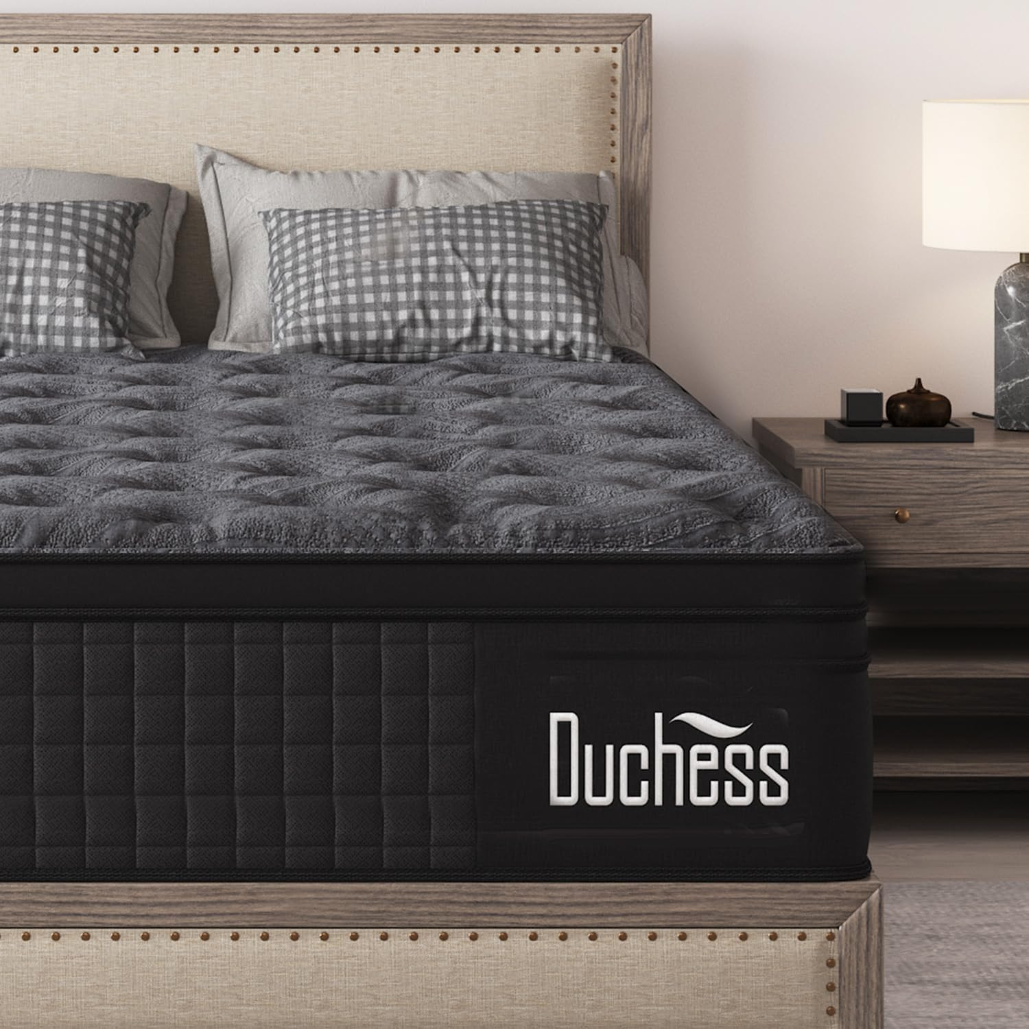 Duchess Queen Hybrid Mattress - Mattresses Medium Firm Comfortable Memory Foam and Pocket Springs with Pressure Relief Breathable Design Reinforced Edge Support