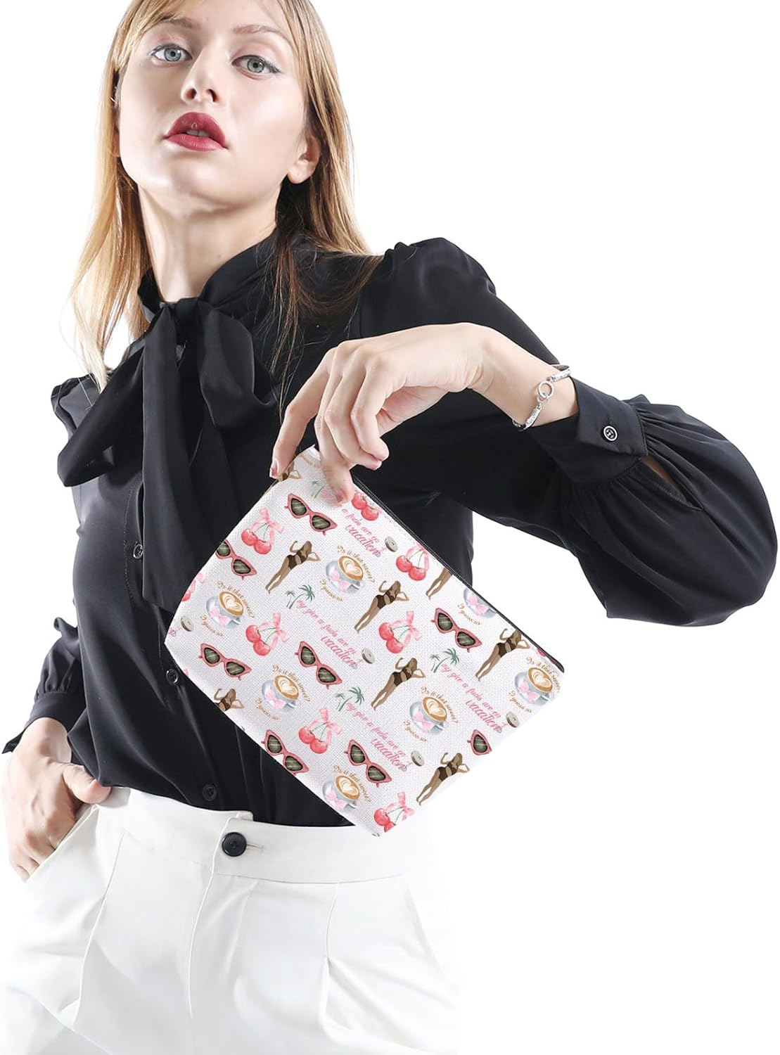 Sabr-Rina Makeup Bag Espresso Martini Gift My Give a F*Ck Are on Vacation Tour 90S Music Fans Concert Cosmetic Bag, Is It That Sweet Makeup Bag 3Uk, Fashion image number 3