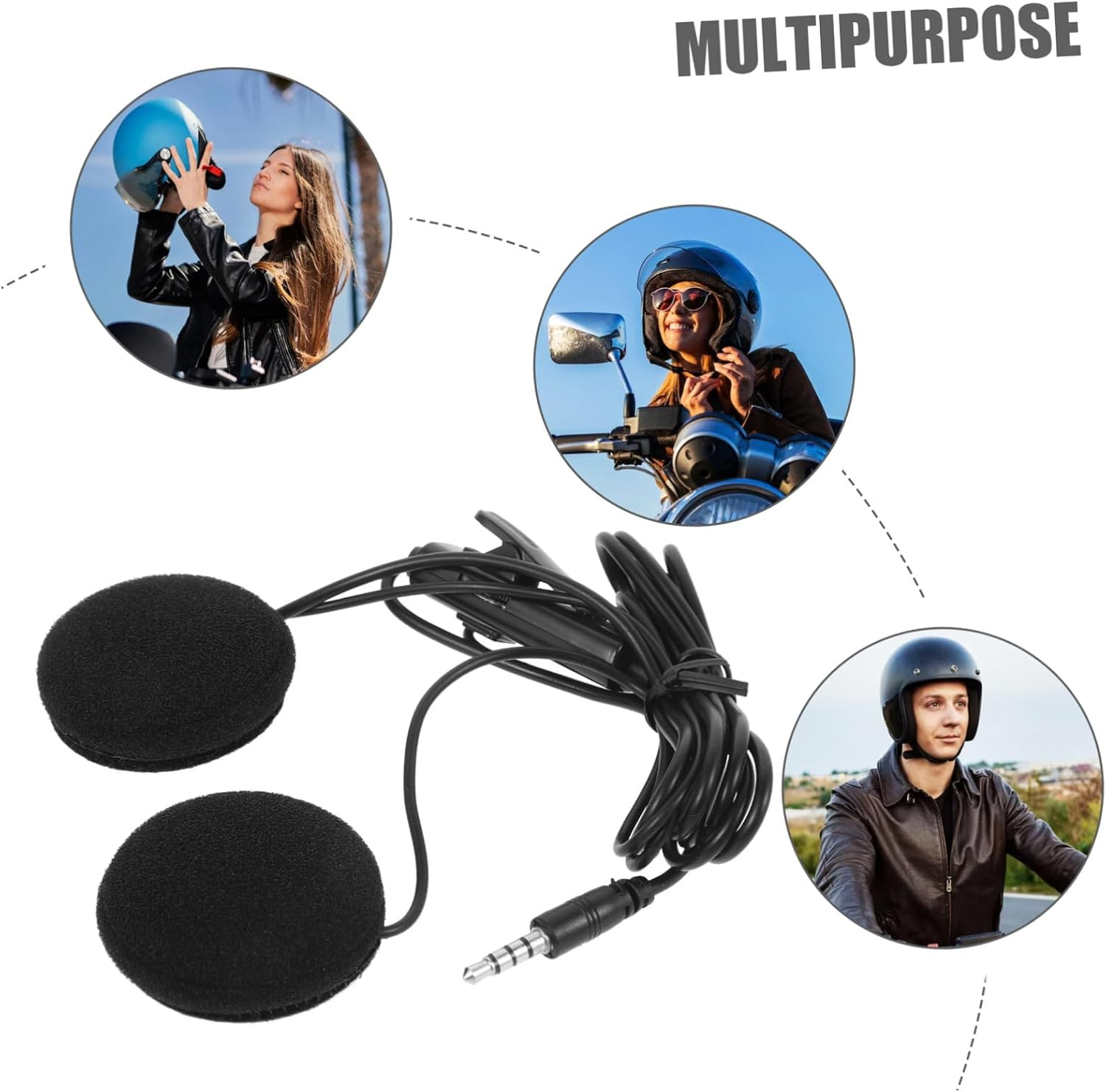 ERINGOGO Motorcycle Helmet Headset with Microphone Easy Install In-Ear Helmet Earphones for Rider High Sound Quality with Voice Navigation and Calls Compatible image number 3