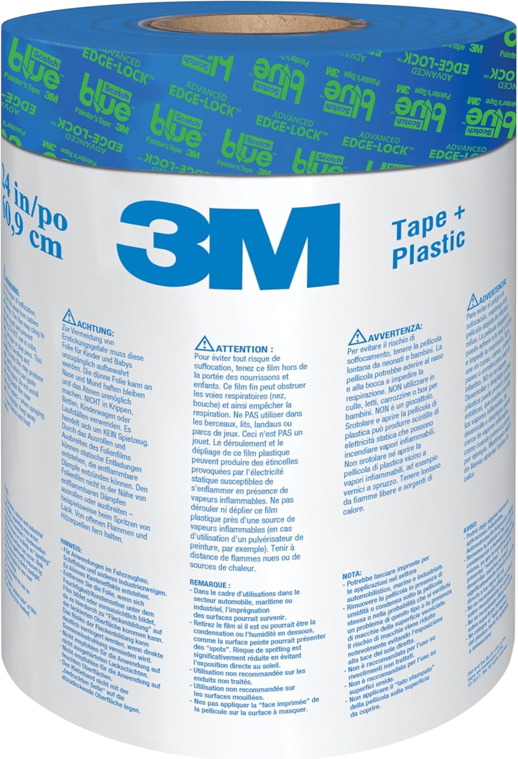 Scotchblue Pre-Taped Painter'S Plastic, Unfolds to 24-Inches by 30-Yard image number 2