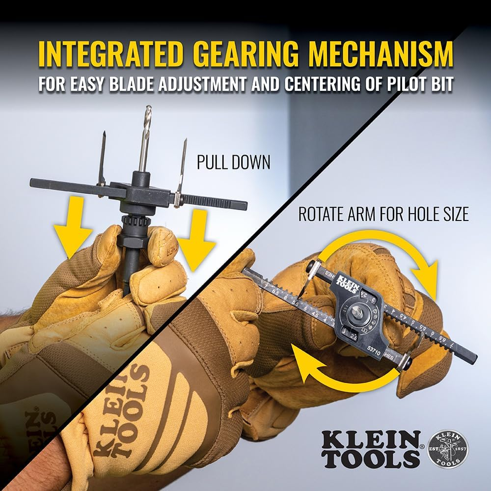 KLEIN TOOLS Adjustable Hole Saw W/Auto-Set ARMS image number 3