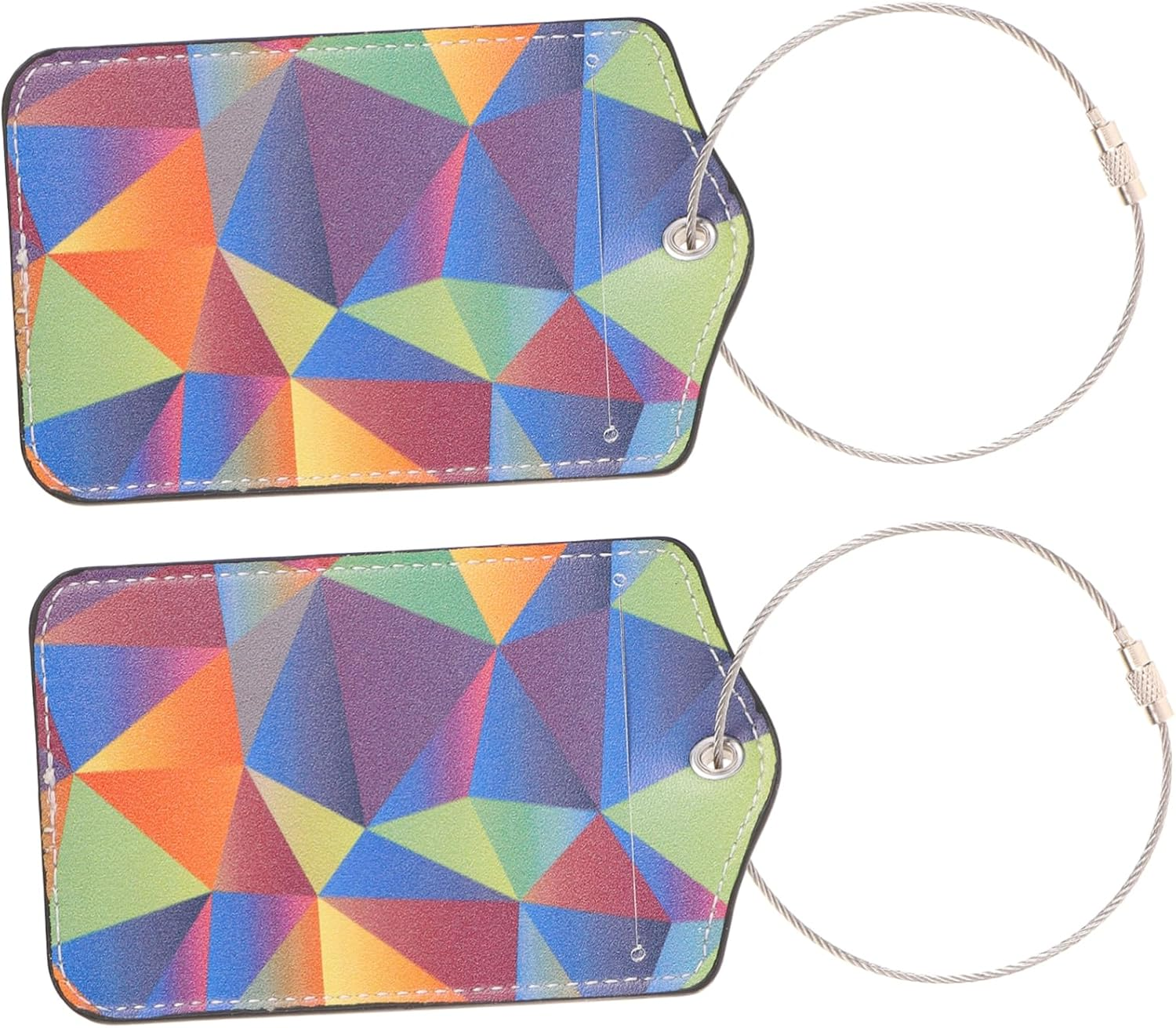 2Sets Luggage Tags with Loop Durable Travel Labels for Easy Identification of Suitcases Unique Design for Enhanced Visibility for Frequent Travelers and Choices 2Pcs*2