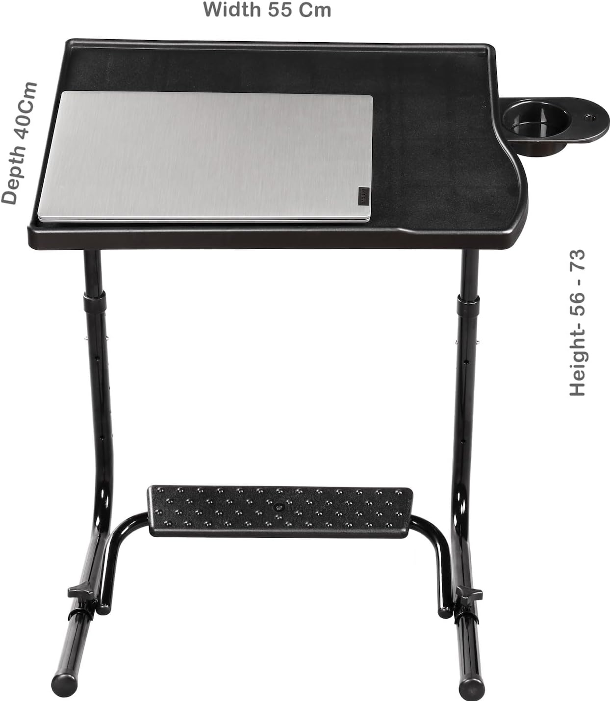 Table Buddy Executive&reg; | Adjustable Multi Position Portable Folding Table Mate with Cup Holder and Smart Footrest for Bed Trey, Work, Watch TV, Dining, Study, Outdoor & Office Furniture (Black) image number 6