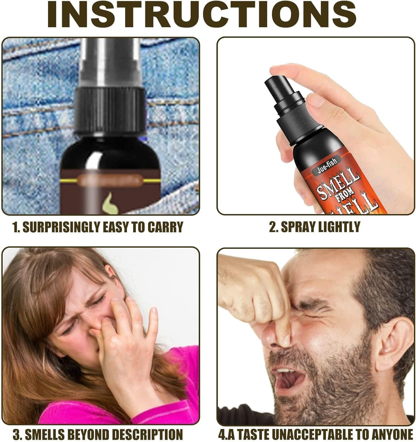 Zgchengzi 3PC Wet Farts-Potent Stink Spray/Ocean of Vomit,Poop Spray Prank,Extra Strong Stink/Hilarious Gag Gifts & Pranks for Adults/Smells like Really 'Bad' Gas(3 * 30Ml/1Floz)