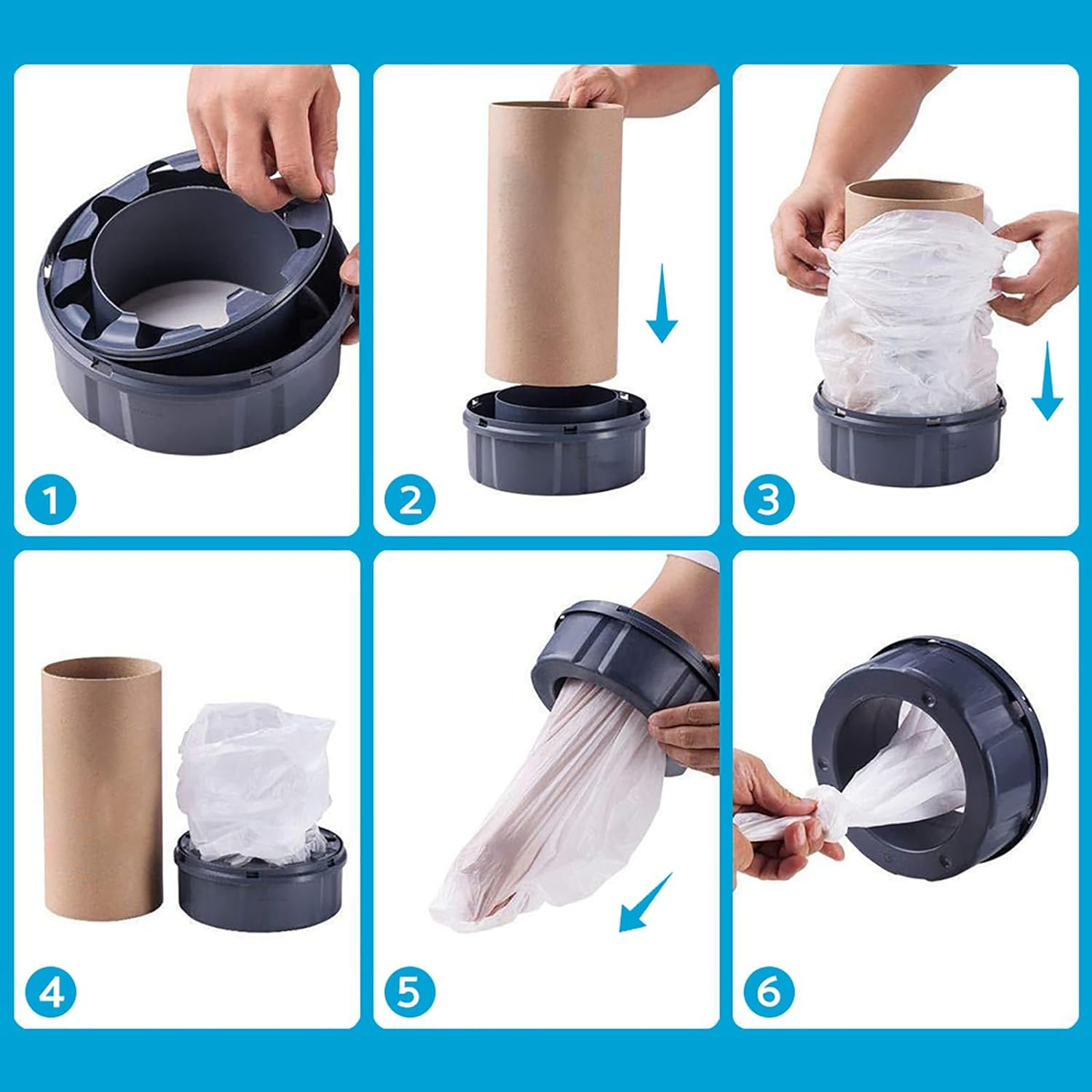 Nappy Bin Refill Liner Film for Compatible with Tommee Tippee (200M+Paper Tube) image number 6