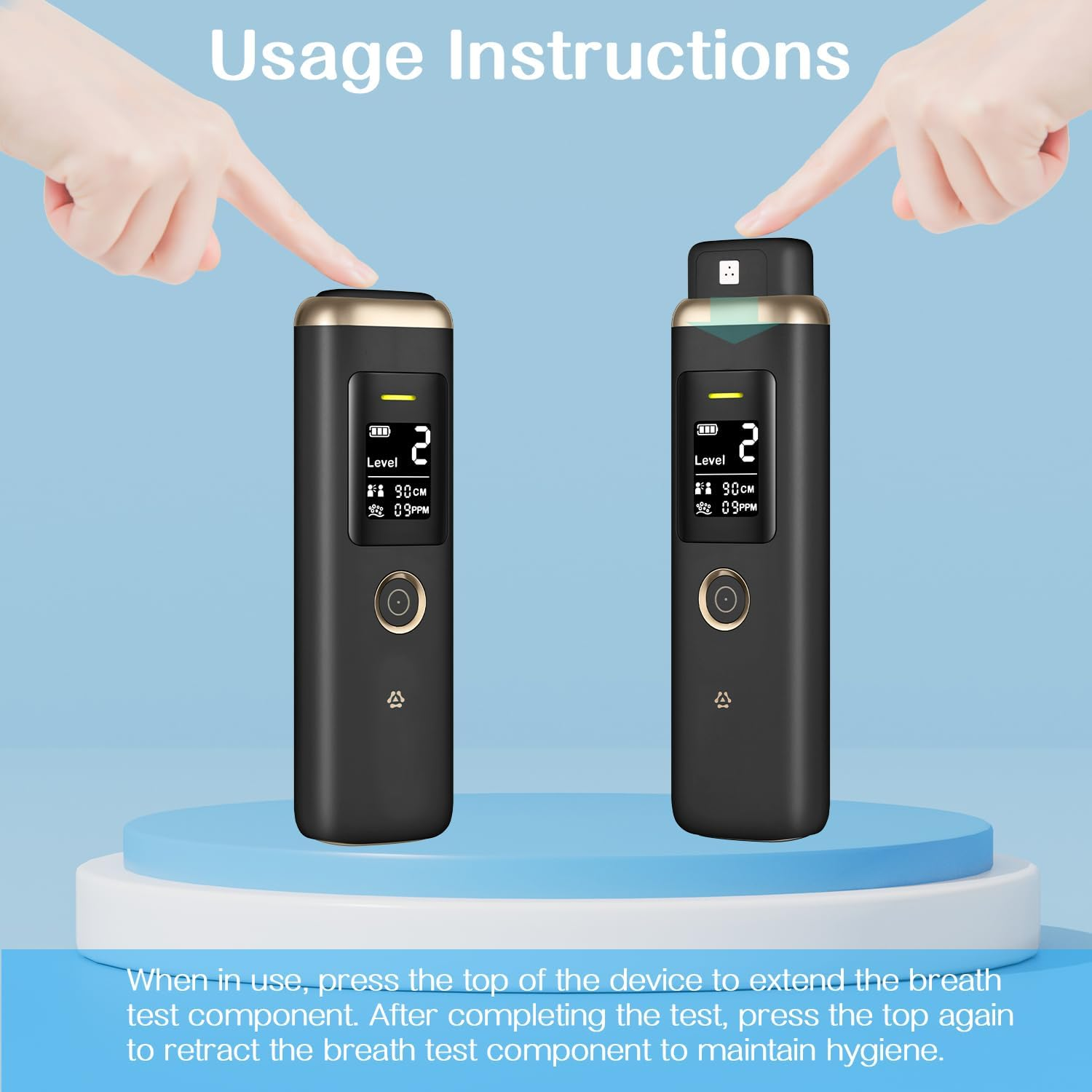 Smart Oral Odor Freshening Detector, Portable Bad Oral Odor Breath Freshening Monitor with 32-Bit CPU for Halitosis Detection - Instant Vscs Analyzer, Handheld Bad Breath Checker for Oral Hygiene Care image number 2