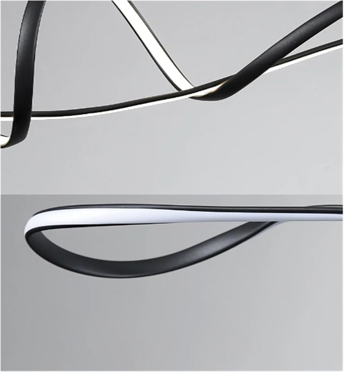 BAMDECOR A210 Modern LED Linear Pendant Lights with Dimmable LED and Adjustable Hanging Length 120Cm/150Cm -Black (180CM) image number 5