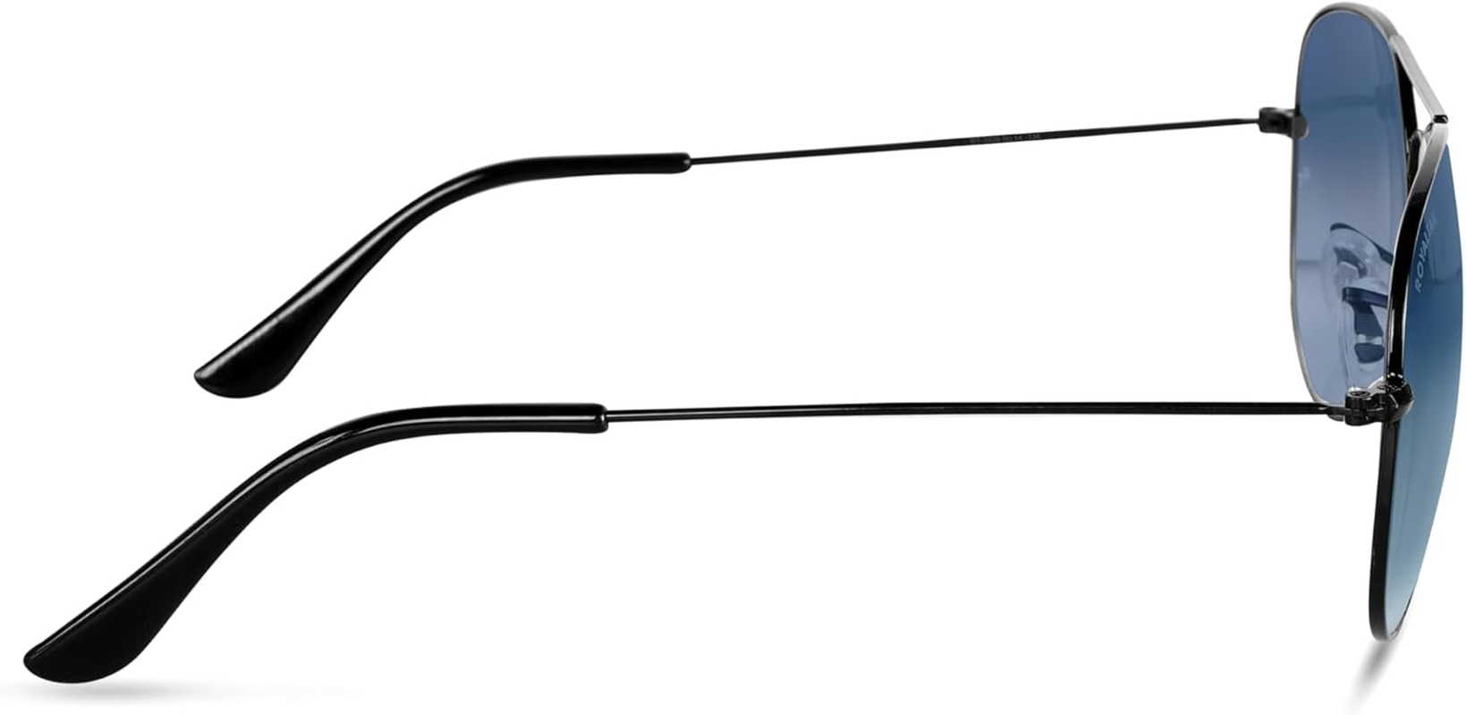 Royaltail Aviator Sunglasses Pilot Shape Unisex Square 100% UV Protected | for Men & Women | for Eye Protection, Safety, Party, Styling & Driving - Black Black image number 2