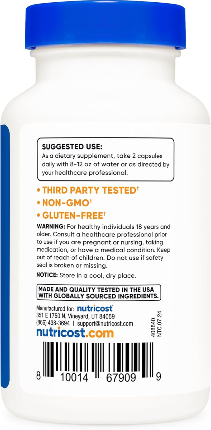 Nutricost Agmatine Sulfate 120 Caps