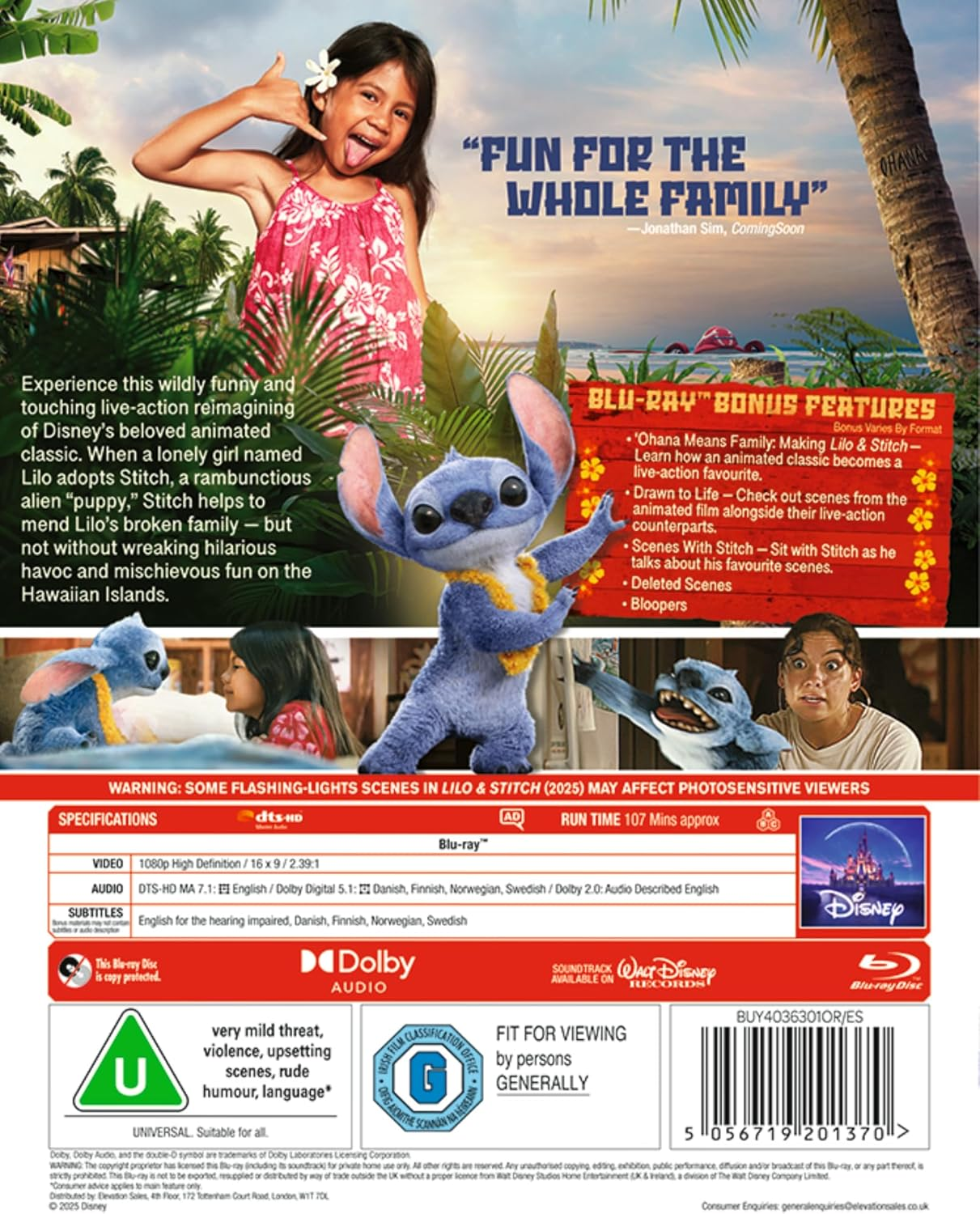Disney'S Lilo & Stitch (Live Action) 2025 BD [Blu-Ray] [Region Free] image number 4