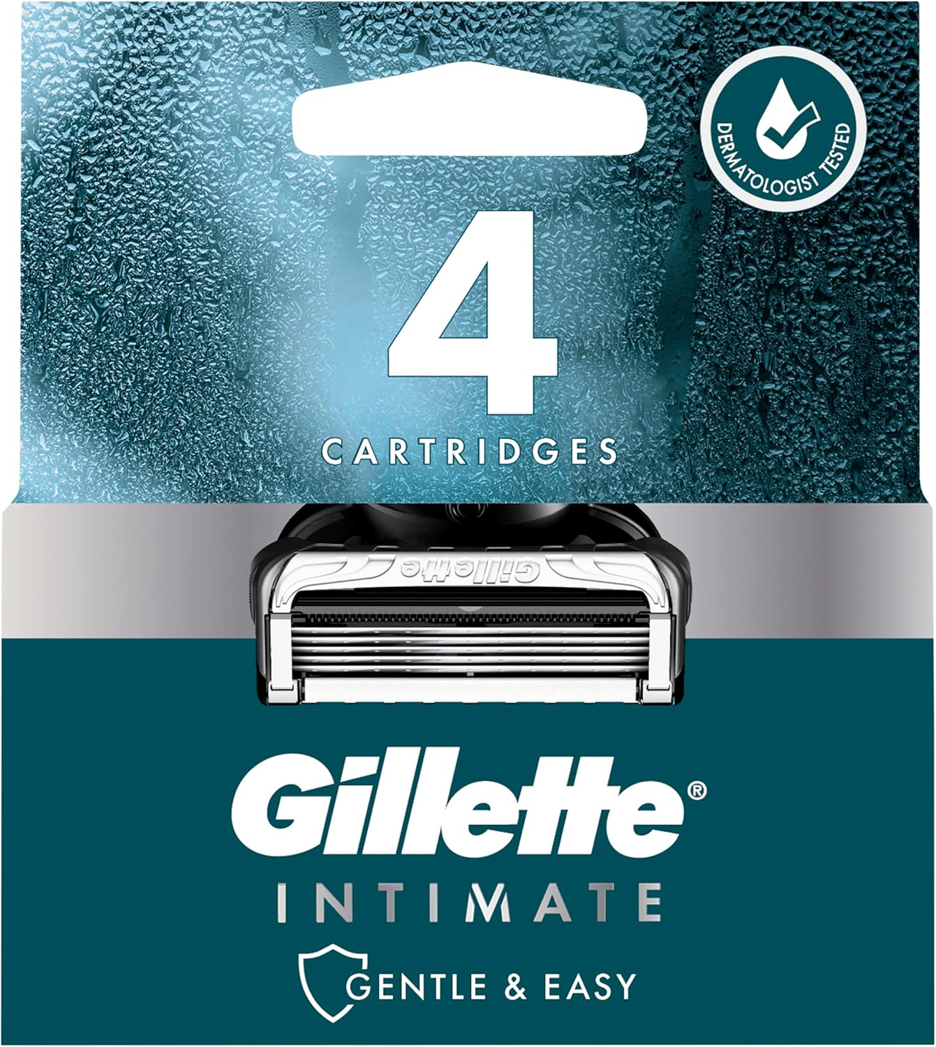 Gillette Intimate Hair Razor Cartridges, 4 Refills
