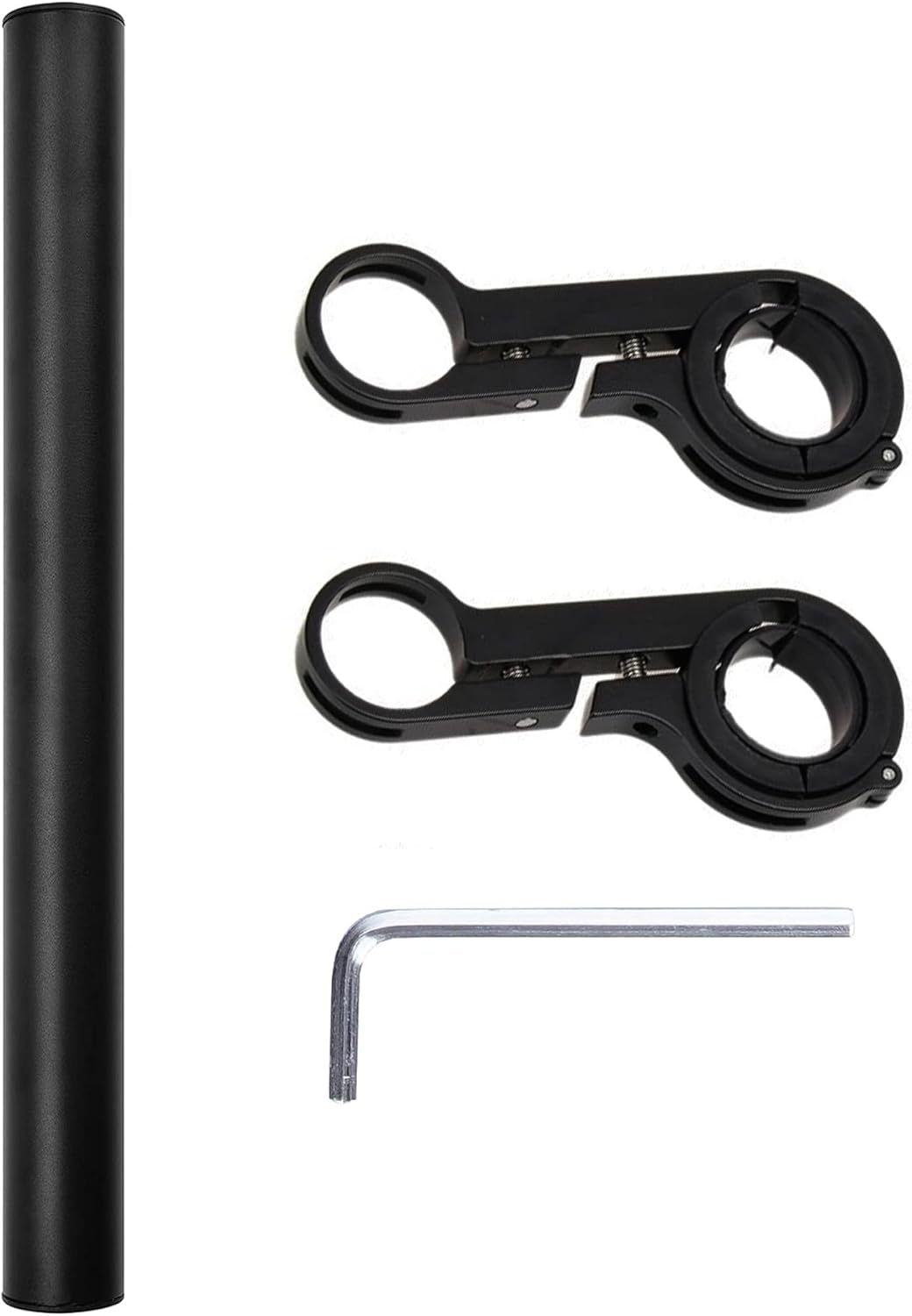 Bike Bicycle Double Handlebar Extender Extension,11.8"(30 Cm) Aluminum Alloy Super Long Bracket Accessories，For Bike Mounts,Extender Bars, Headlights,Light Lamp,Phone Mount,For 31.8Mm/25.4Mm Caliber image number 5