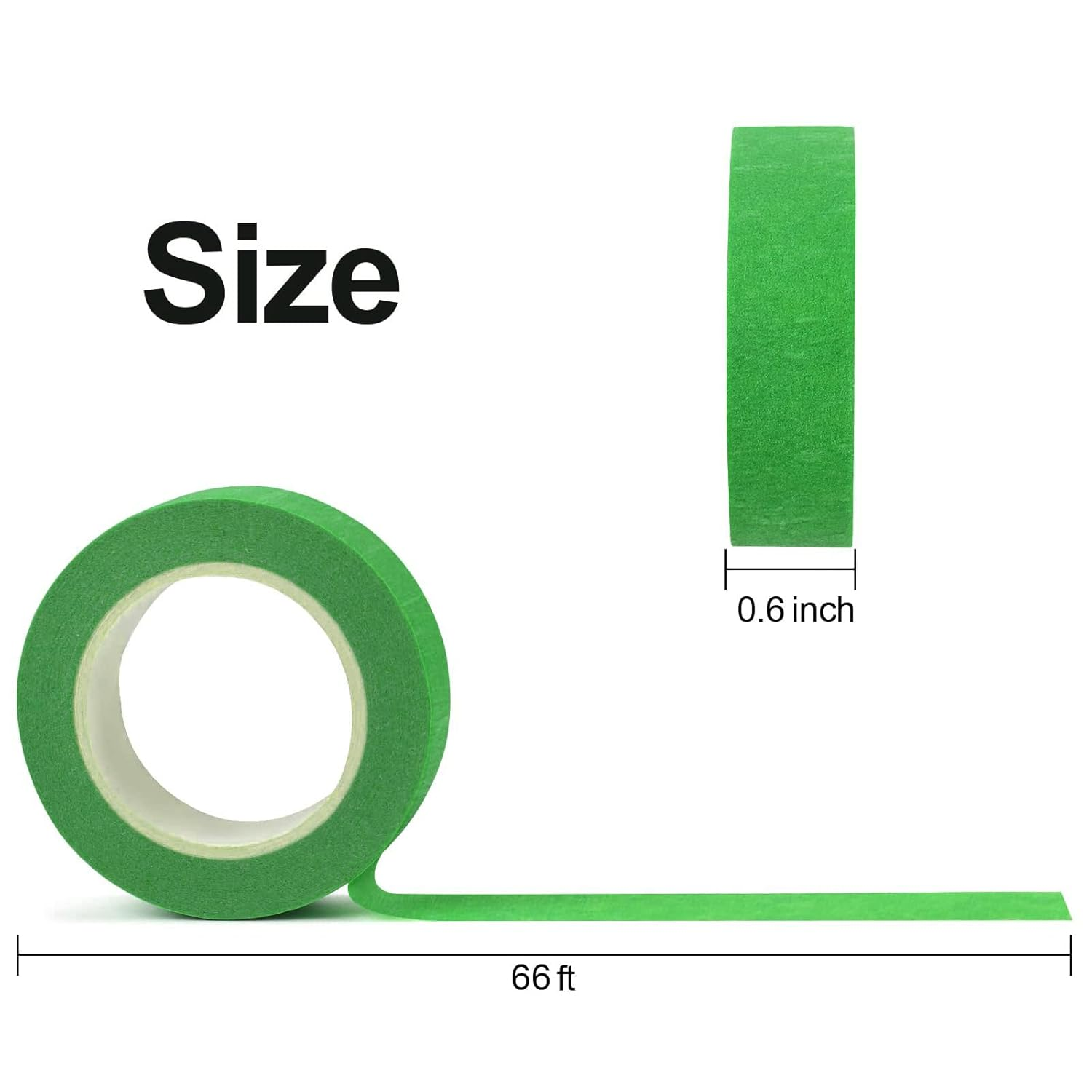 Colored Masking Tape &ndash; 6 Roll Multi Pack &ndash; 66 Feet X 0.6 Inch of Colorful Craft Tape &ndash; Vibrant Rainbow Colored Painters Tape &ndash; Great for Arts & Crafts, Labeling and Color-Coding image number 1