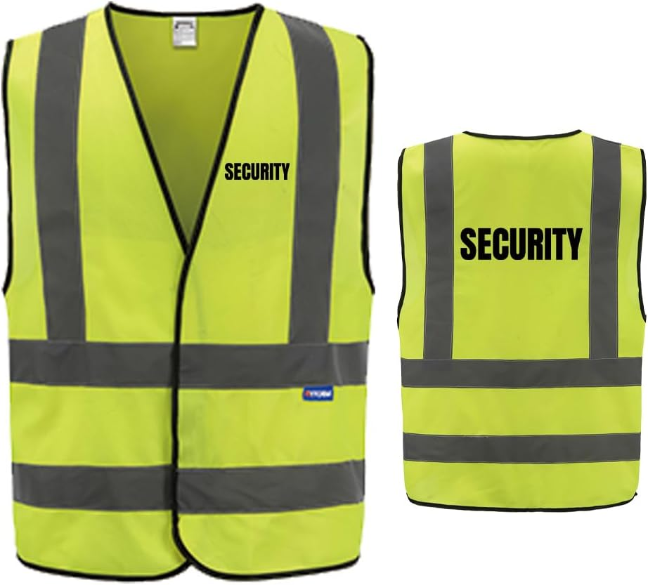 AYKRM Reflective Security Hi Vis Vest - High Visibility Waistcoat for Safety and Security Work image number 4