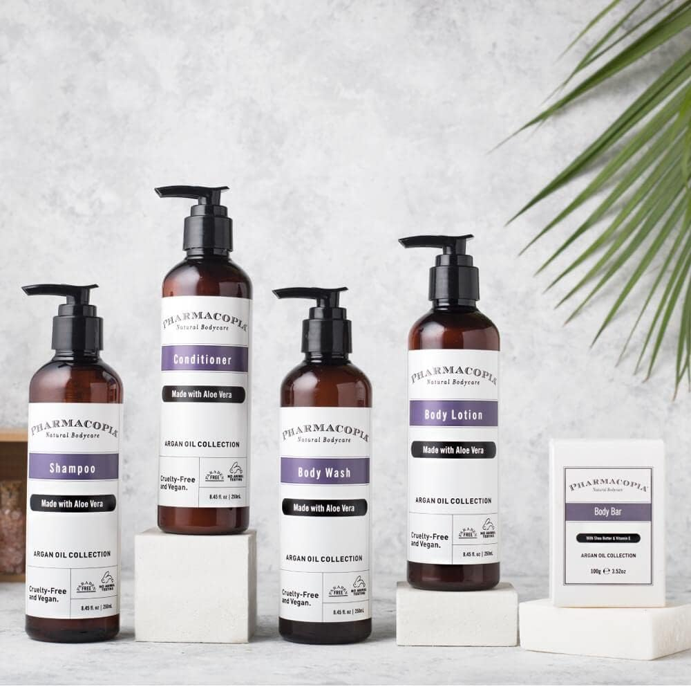 Kimirica Pharmacopia Argan Oil & Aloe Vera Organic Body Lotion 250Ml, 100% Vegan and Paraben Free Daily Moisturizer for Dry Skin image number 1