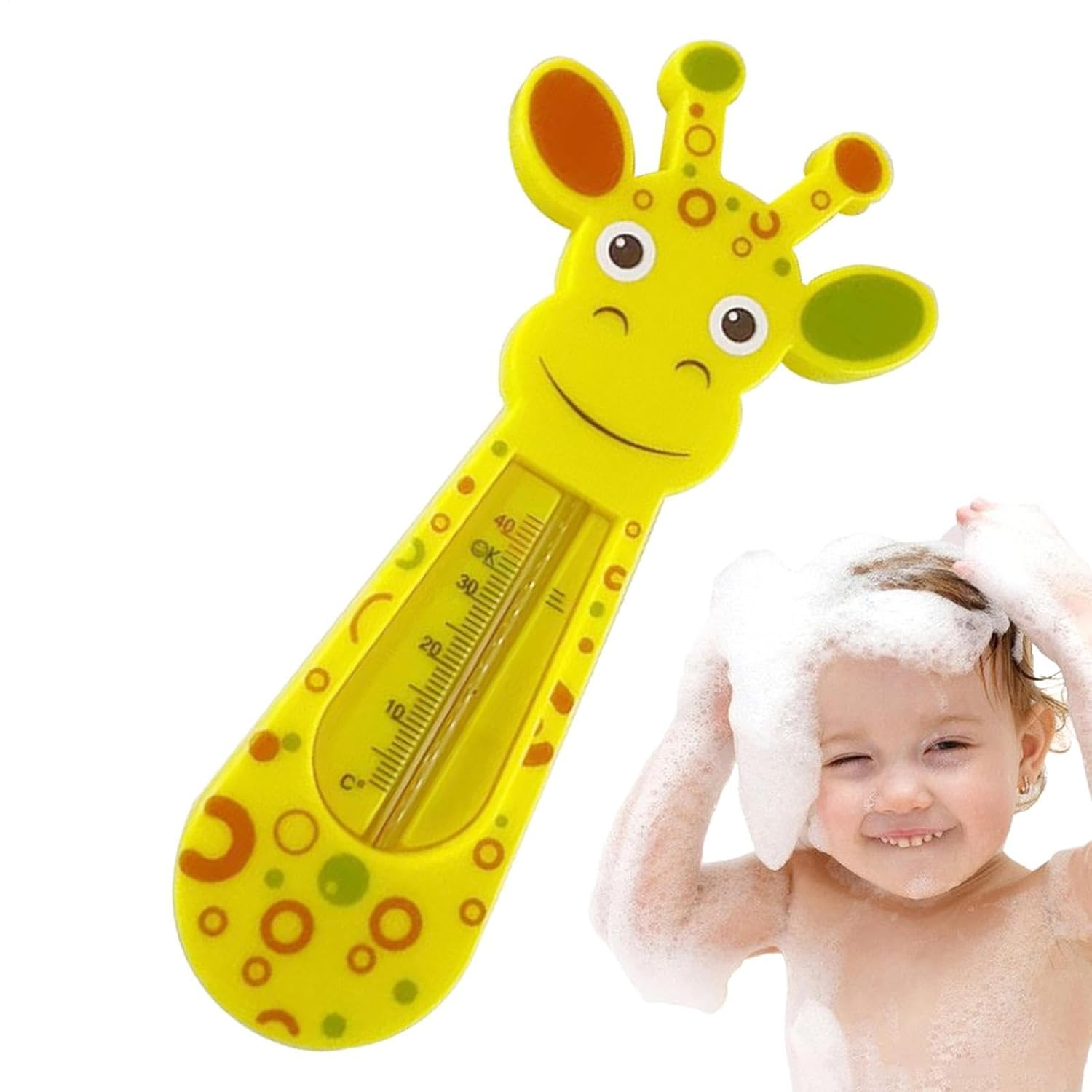 Water Thermometer Baby | Lovely Giraffe Baby Tub Thermometer - Infant Safety Temperature Bath Floating Toy image number 3