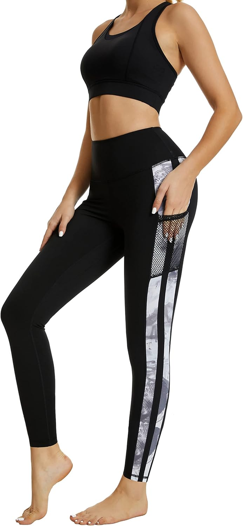 Buepeara Anti-Cellulite Women'S Sports Trousers with Pockets, High Waist Opaque Sports Leggings for Sports and Everyday Use image number 6