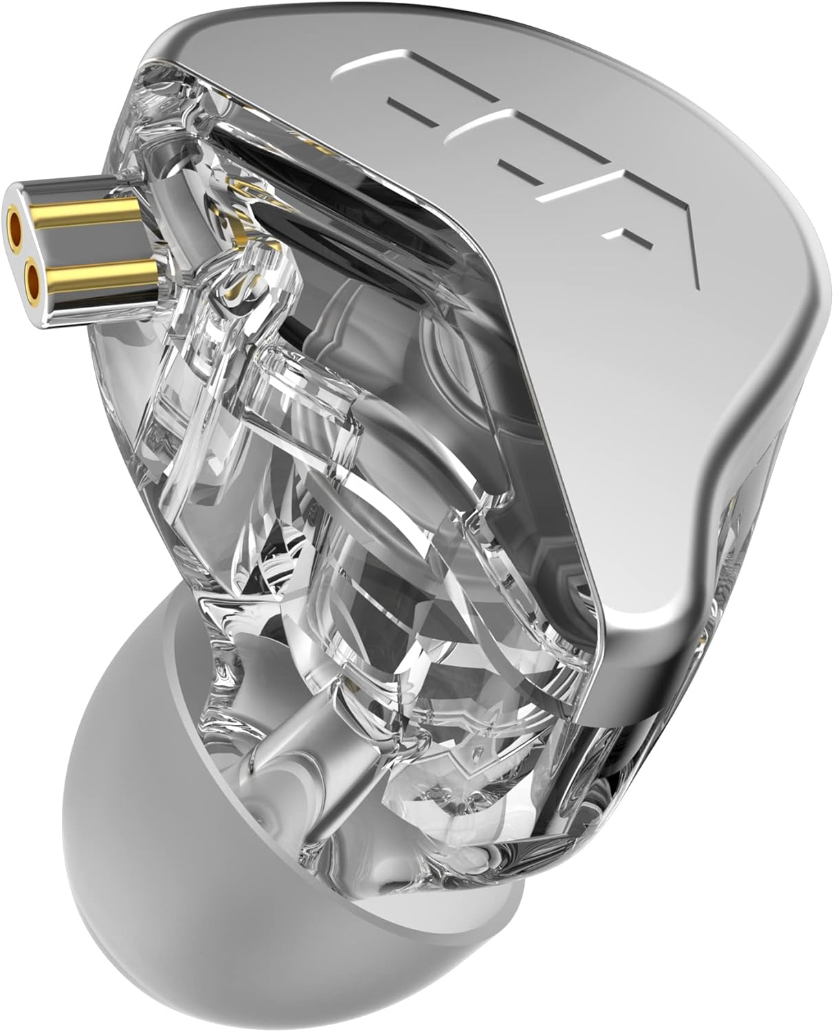 CCA CRA in Ear Earphone, Ultra-Thin Diaphragm Dynamic Driver IEM, Clear Sound & Deep Bass, Wired Earbuds with Tangle-Free Removable Cord, Crystal image number 2