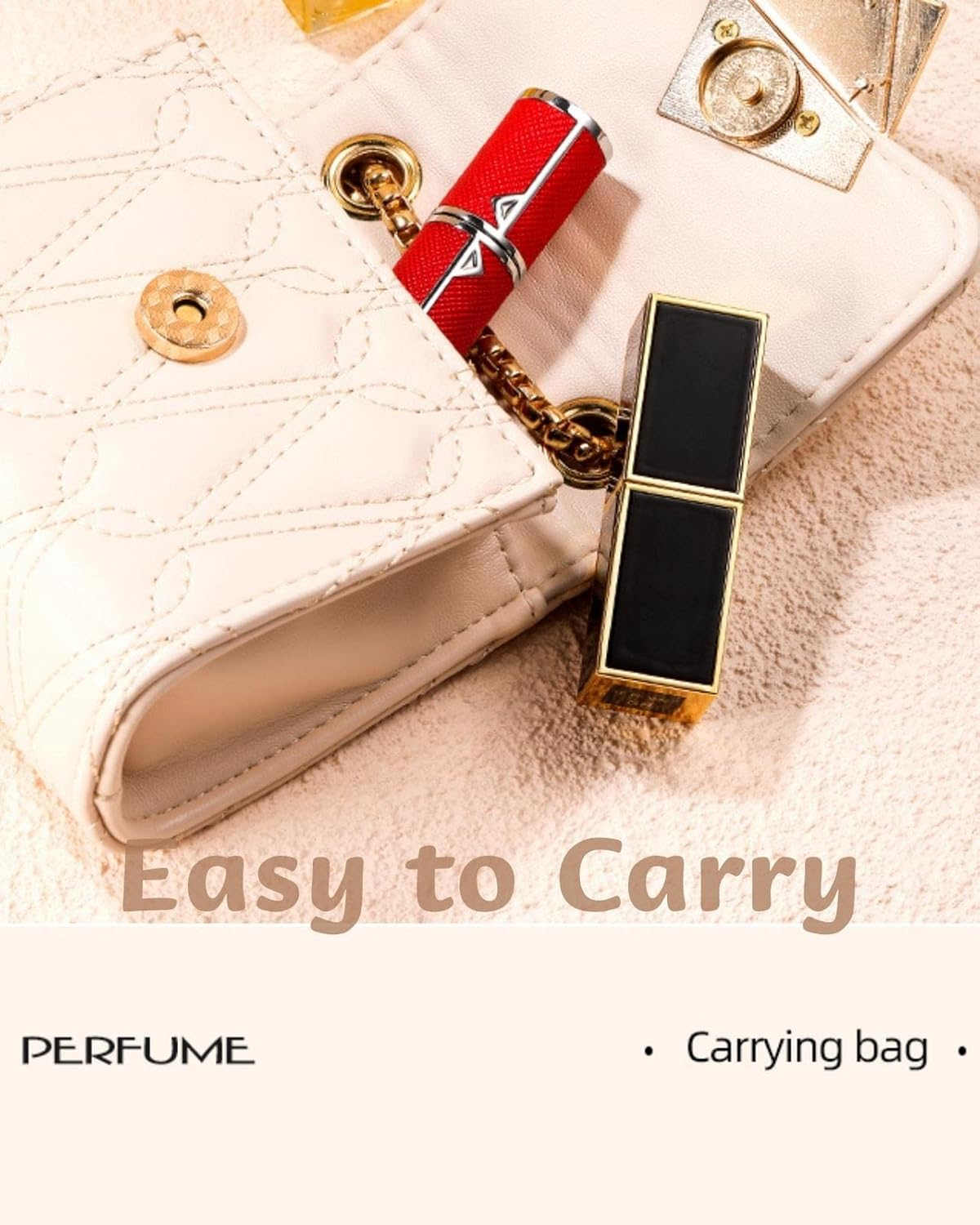 VVGAOGES Perfume Atomiser,Portable Refillable Empty Perfume Spray,Mini Perfume Bottles Empty for Travel 5 Ml (Yb-White) image number 4