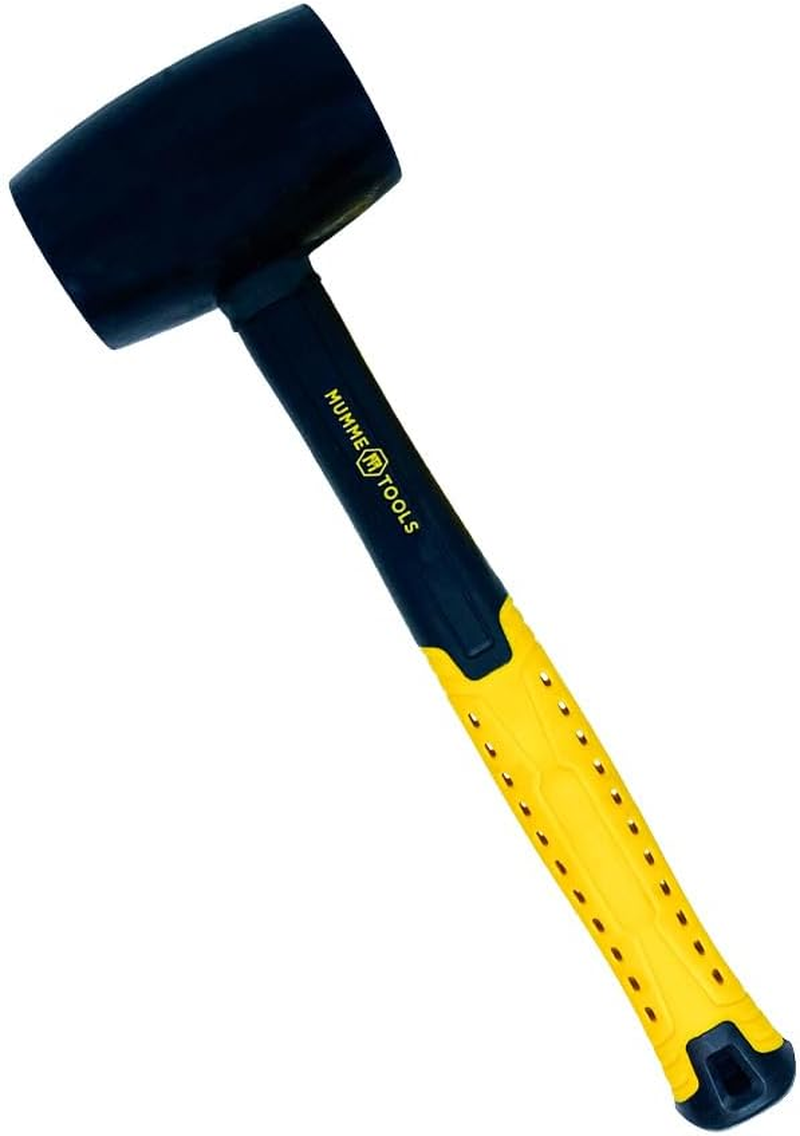 Mumme Rubber Mallet 24Oz/680G Black &ndash; Best for Medium-Duty Metalworking & Tiling Tasks, 36Cm Non-Slip Fibreglass Handle, Reduced Surface Damage, Rebound & Fatigue, Ready to Tether, Lifetime Warranty image number 5
