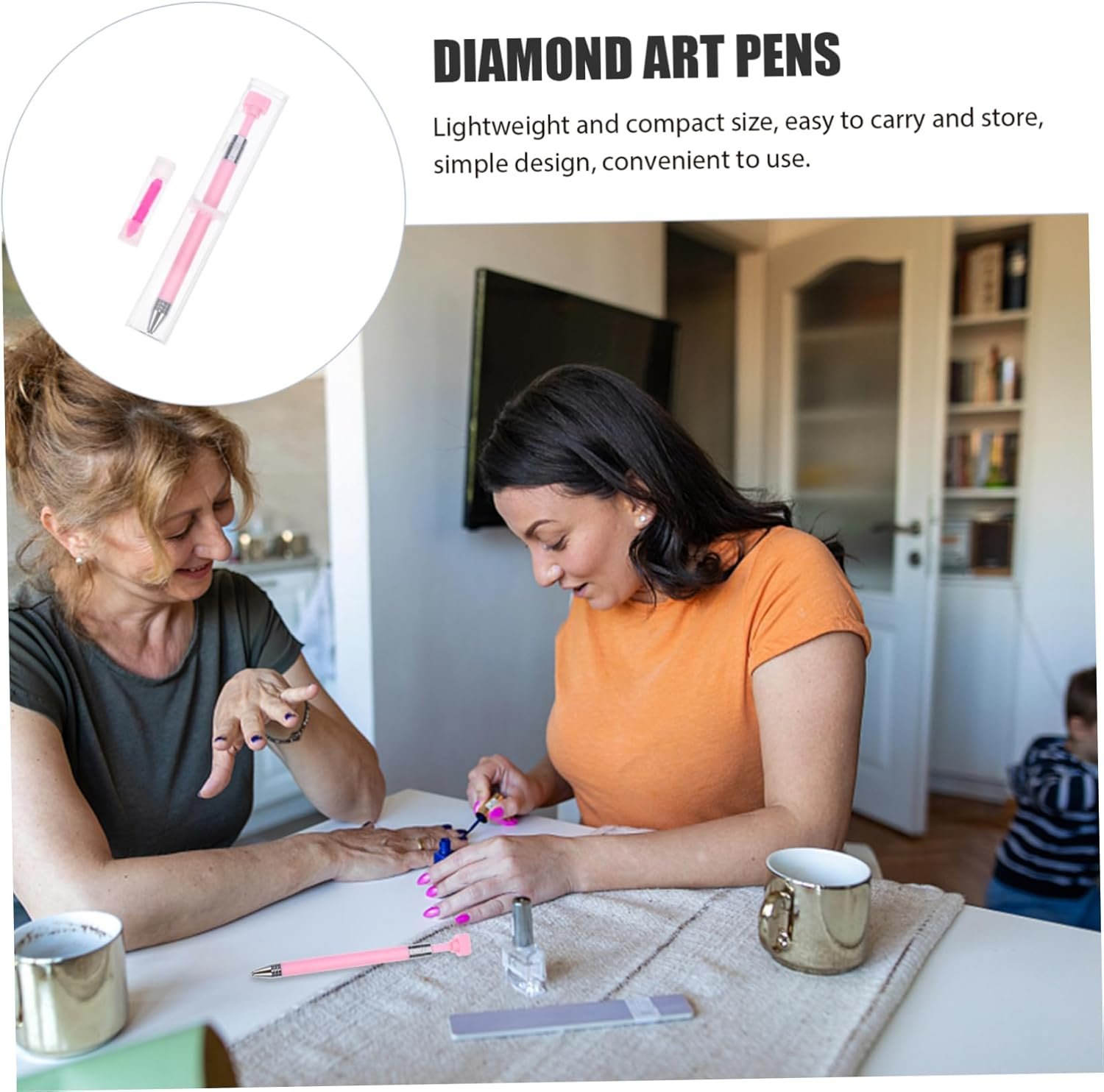 CTIRCHIU Diy Craft Tool Diamond Drawing Drill Pen Nail Art Pen Pink Soft Wax Rhinestone Tool image number 5