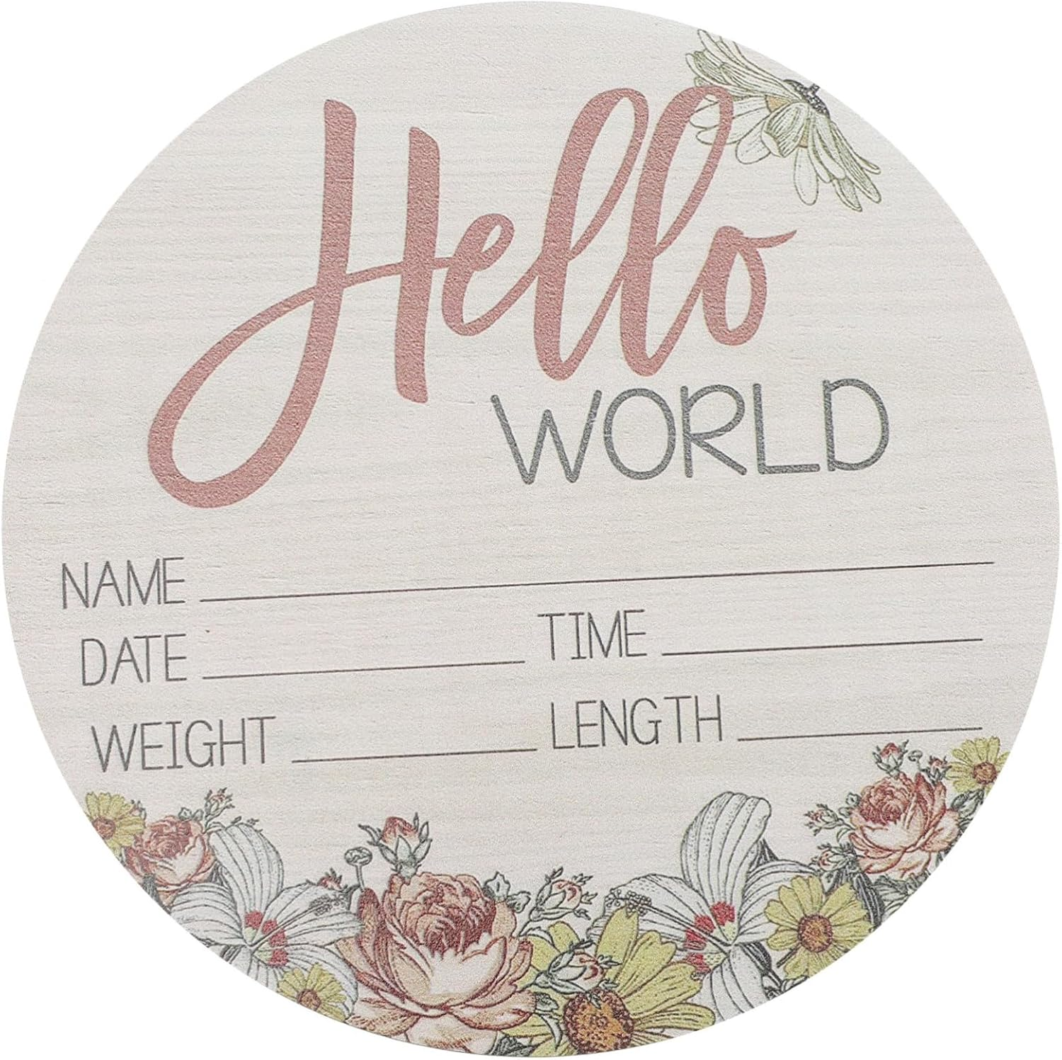 Wooden Birth Announcement Sign Baby Name Sign for Hospital Nursery Photo Prop image number 4