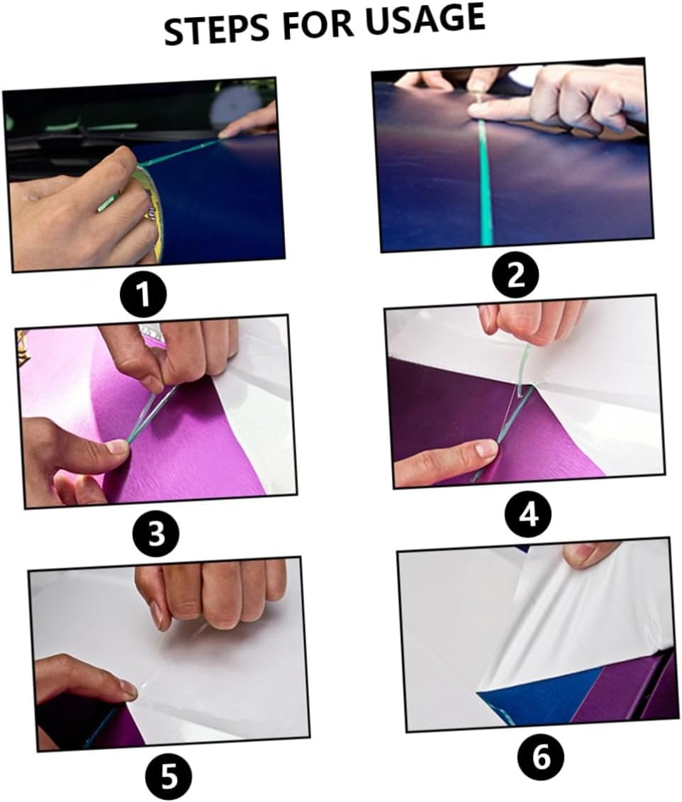 Sosoport 3Pcs Car Sticker Cutting Tool Flexible Wrap Cut Tape Car Vinyl Wraps Tool image number 4