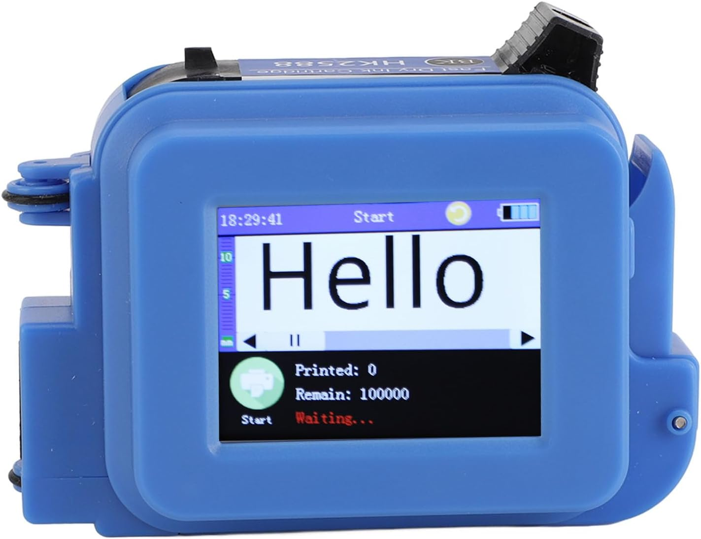 Pocket Inkjet Printer, Mini Handheld Inkjet Code Printer with 2.4In Touchscreen 600DPI Black Quick Drying Ink for Text, Barcode, QR Code, Production Date, Time, Logo on Paper, Cardboard...