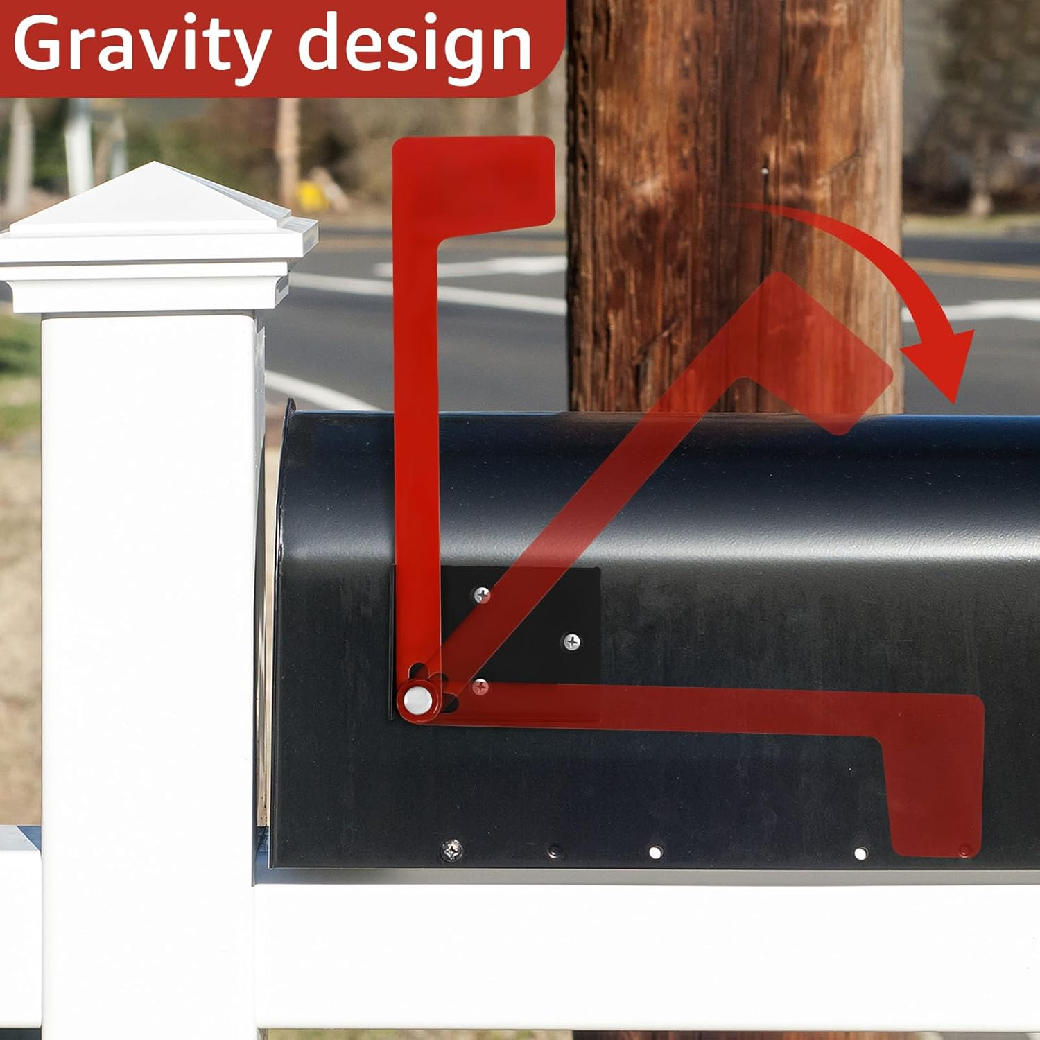 1Pc/2Pcs Mailbox Flag Replacement Kit with Double Sided Adhesive Professional Mailbox Replacement Flag Kit Multiple Installation Methods for Metal Brick Stone Wood and All Other Surfaces (01) image number 1