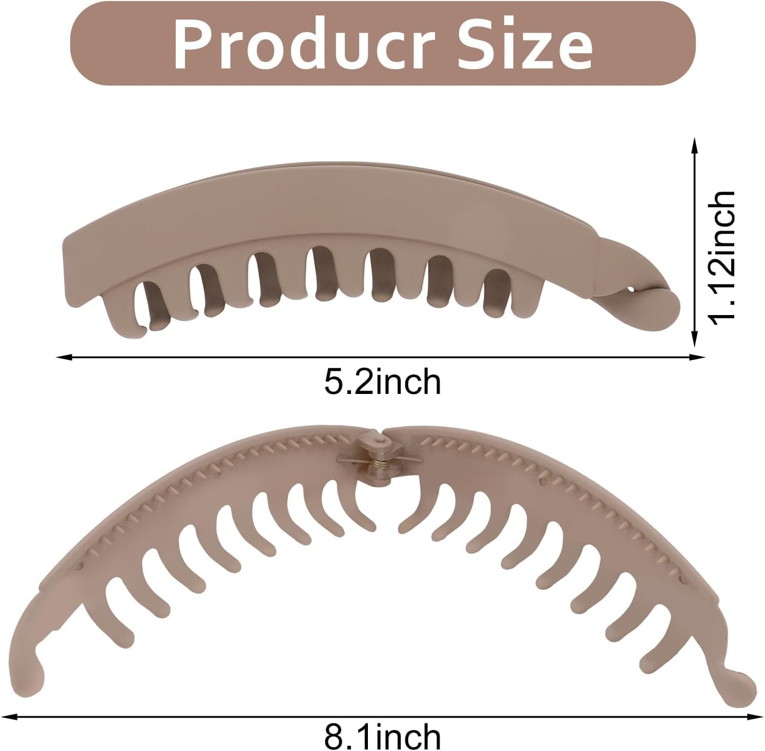 Banana Clips Hair Clincher Combs for Women, 6Pcs Banana Clips Hair Clincher Combs,Large Banana Clip Banana Hair Clip image number 2