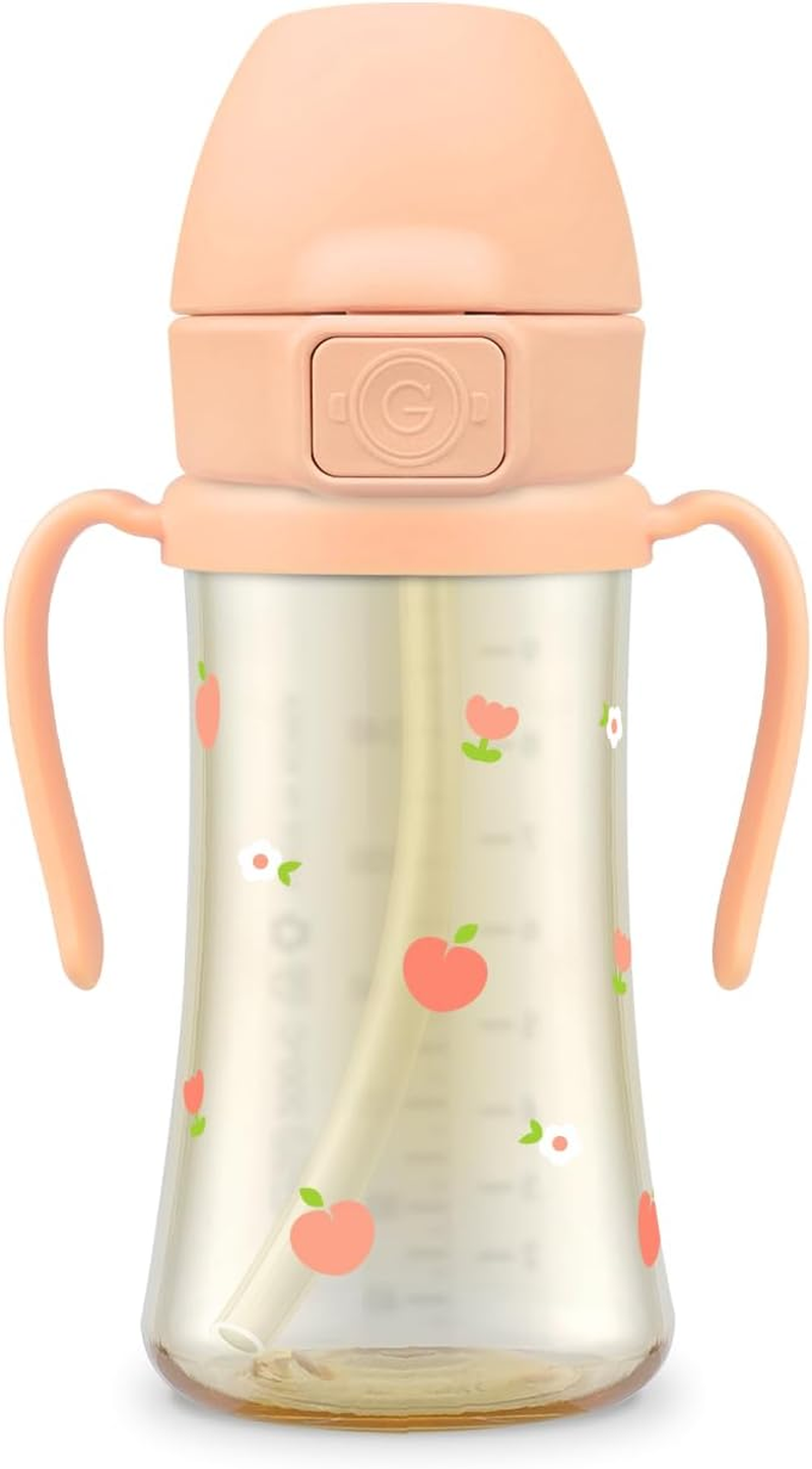 Peach Flower PPSU Straw Cup 300Ml(Rose Coral) image number 2