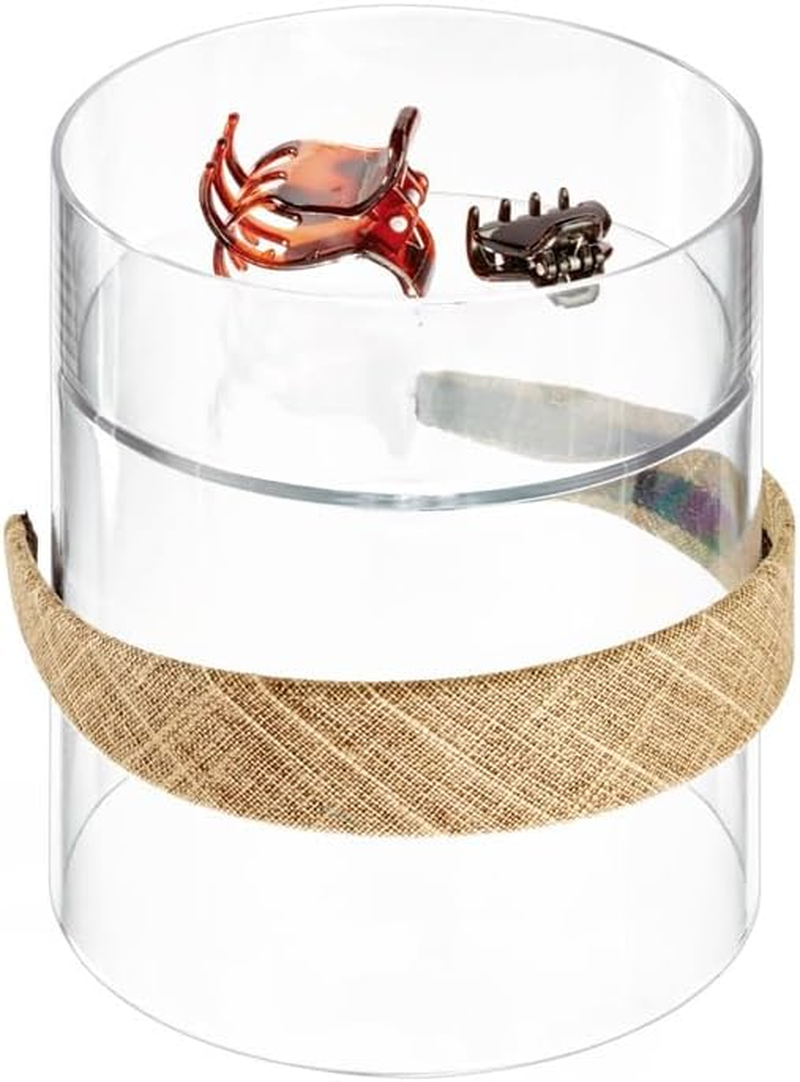 Interdesign Clarity Hair Care Organizer, Accessory Holder to Hold Hair Ties, Elastics, Clips, Headbands - Clear image number 6