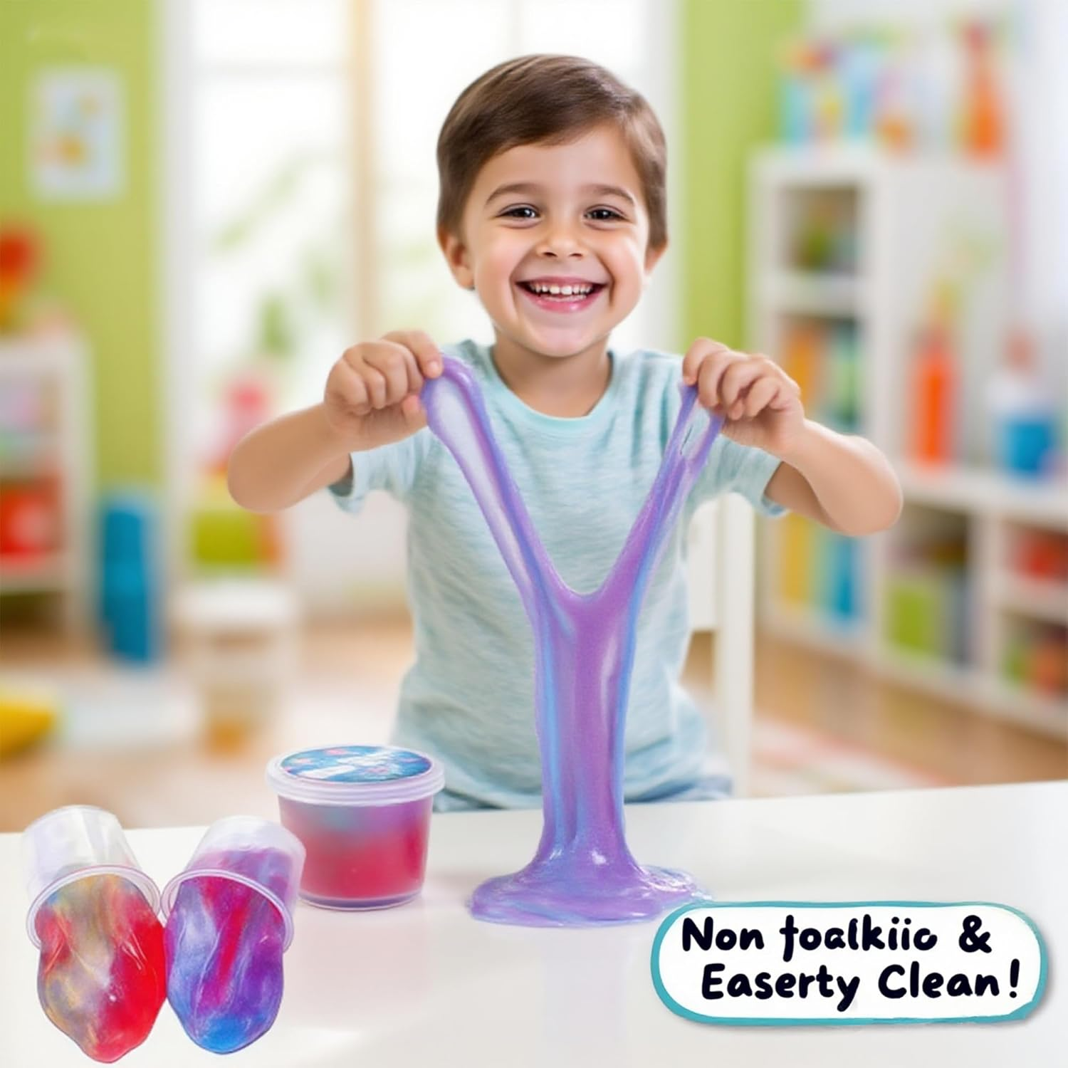 Anfylife 36 Packs Galaxy Slime Cups for Party Favors｜Sensory Toys for Stress Relief｜Non-Sticky & Non-Toxic,Birthday Halloween Gifts,Classroom Reward image number 6