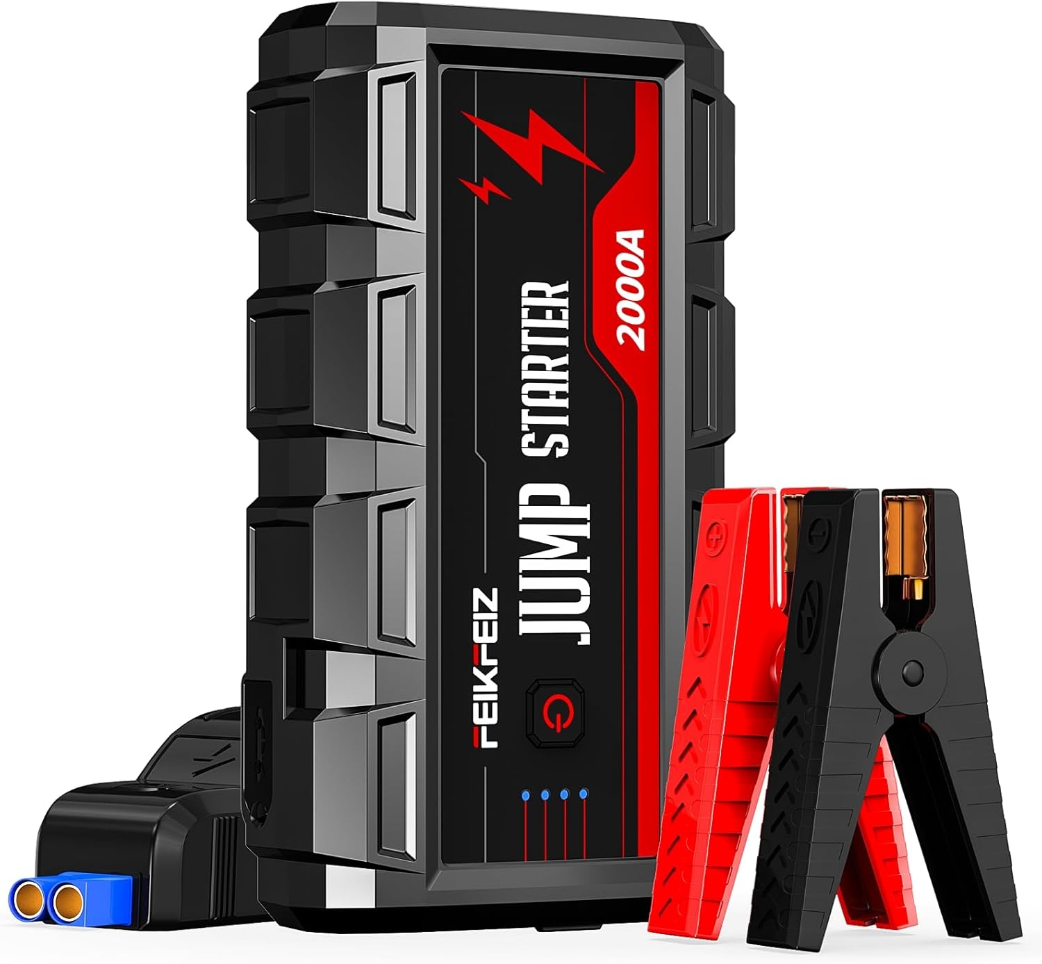 Car Jump Starter, 2000A Peak 16800Mah 12V Car Battery Starter(Up to 8.0L Gas, 6.0L Diesel Engine), with USB Quick Charge 3.0,LED Light. image number 2