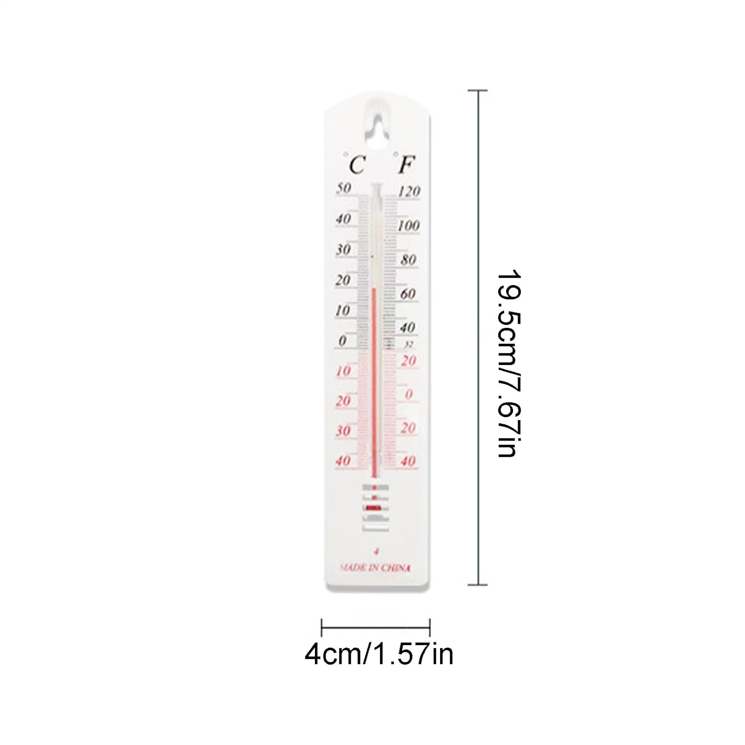 Indoor Outdoor Wall Thermometer, Room Temperature, Easy to Mount Room Temperature Monitors with Precise and Accurate Readings, Thermometer Gauge Easy to Read Scale for Home Office Garden Greenhouse image number 2