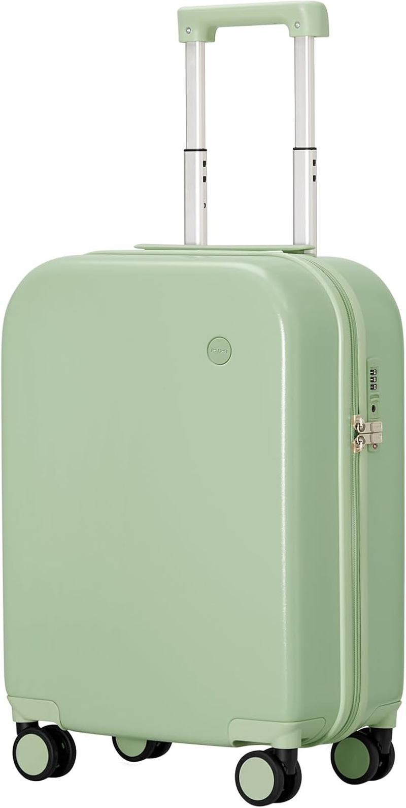 Mixi 20 Inch Hardshell Carry-On Luggage,Lightweight Rolling Suitcase with 360&deg;Spinner Wheels,Combination Lock,Organised Interior & Cover,Ideal for Business Travel, Avocado Green
