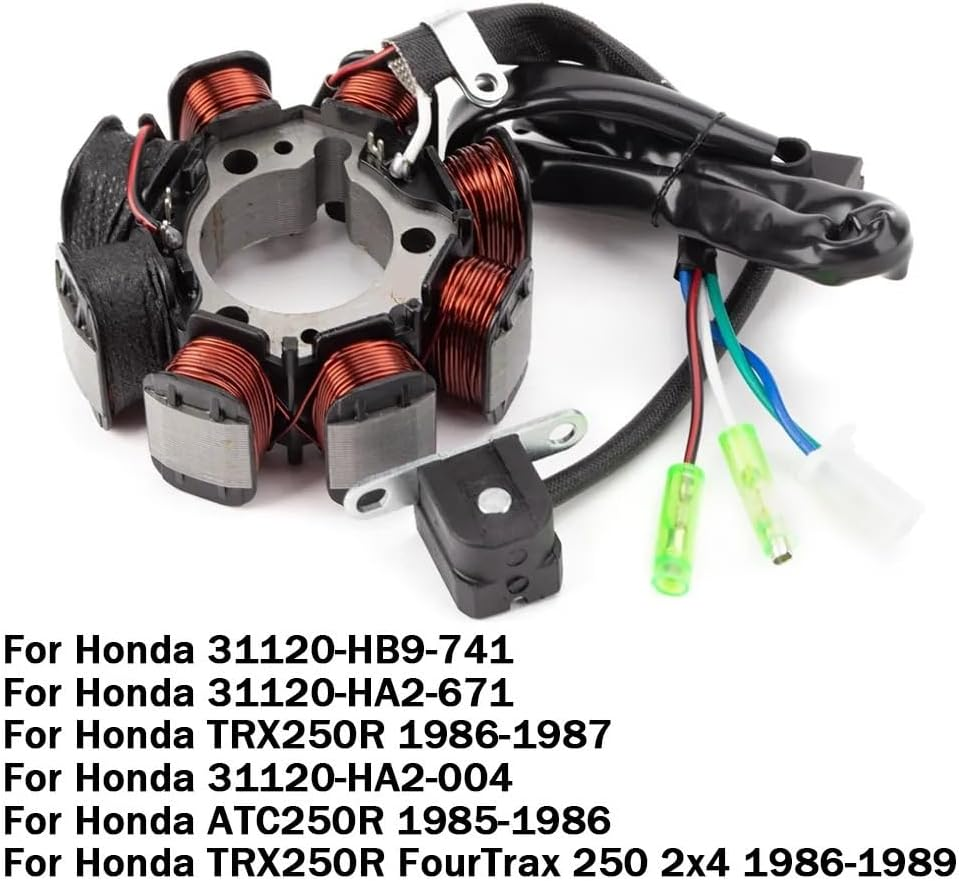 LOTFI Generator Stator Coil Fit for TRX250R TRX 250R Fourtrax 250 ATC250R 31120-HB9-741 31120-HA2-671 31120-HA2-004 Motorcycle Parts image number 4